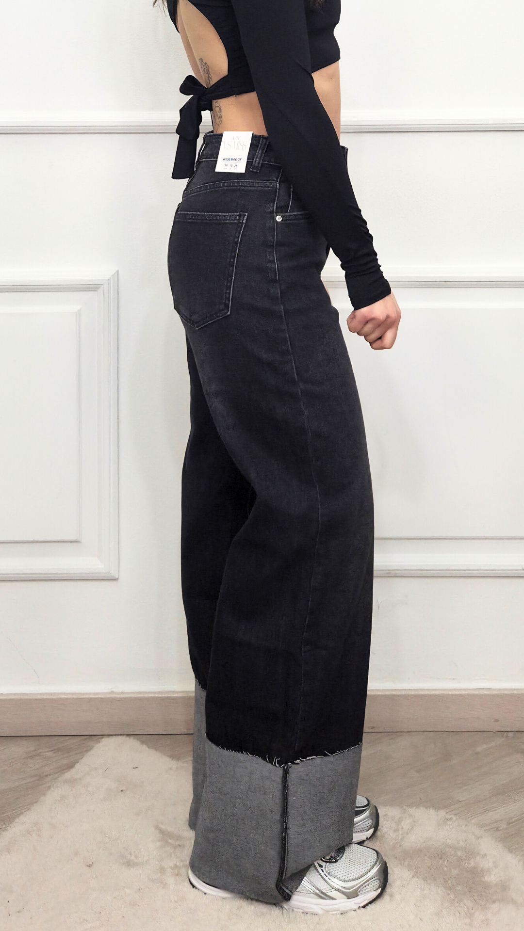 Jeans con risvolto