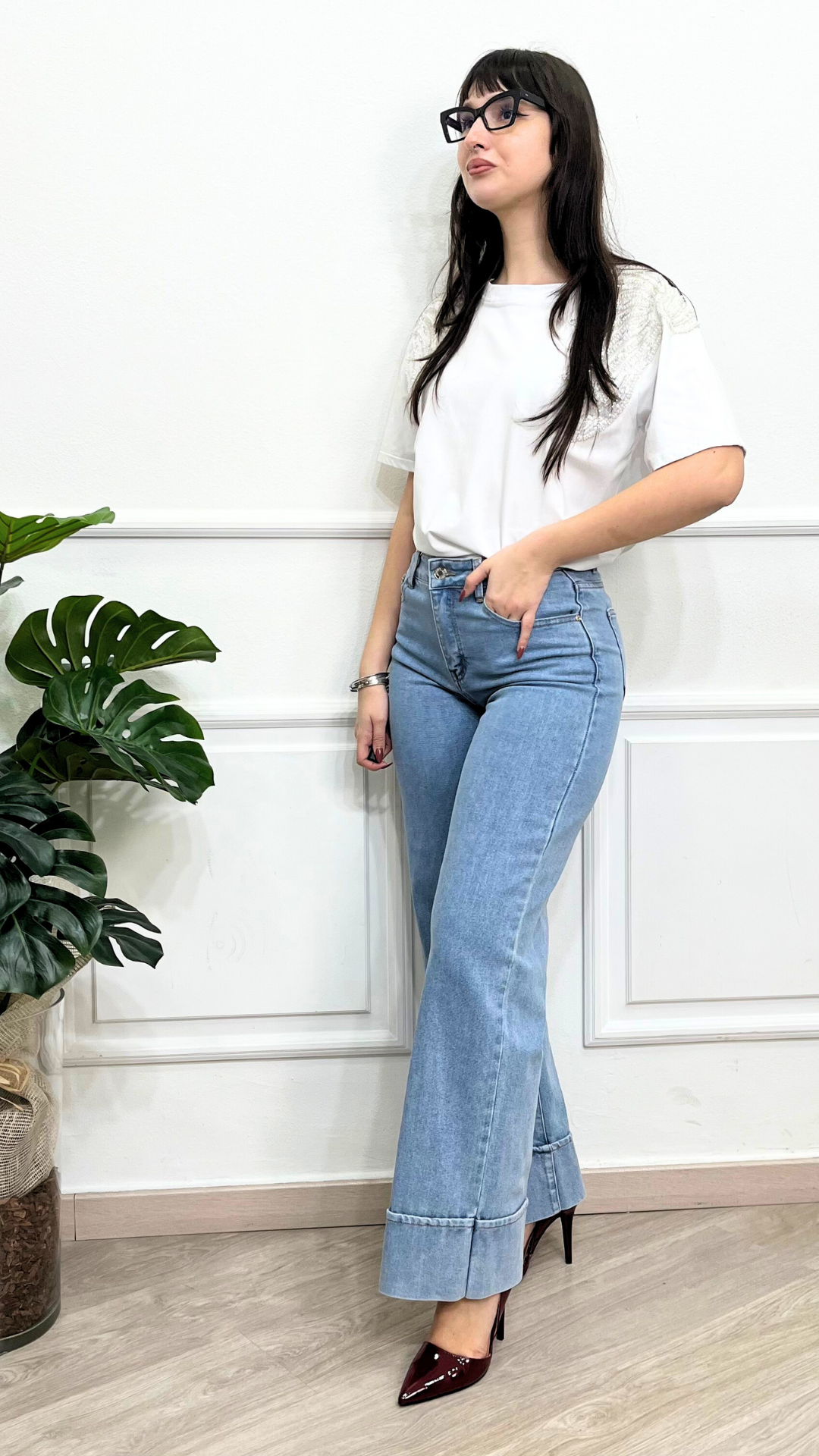 Jeans con risvolto - LINDA'S