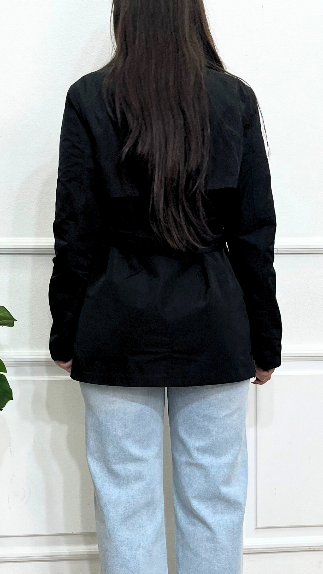 Trench con cintura Black - LINDA'S