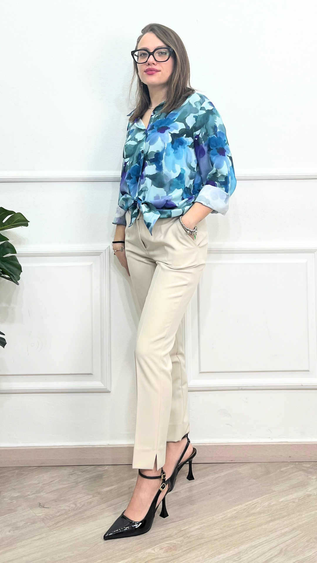 Camicia floreale blu - GUERINI