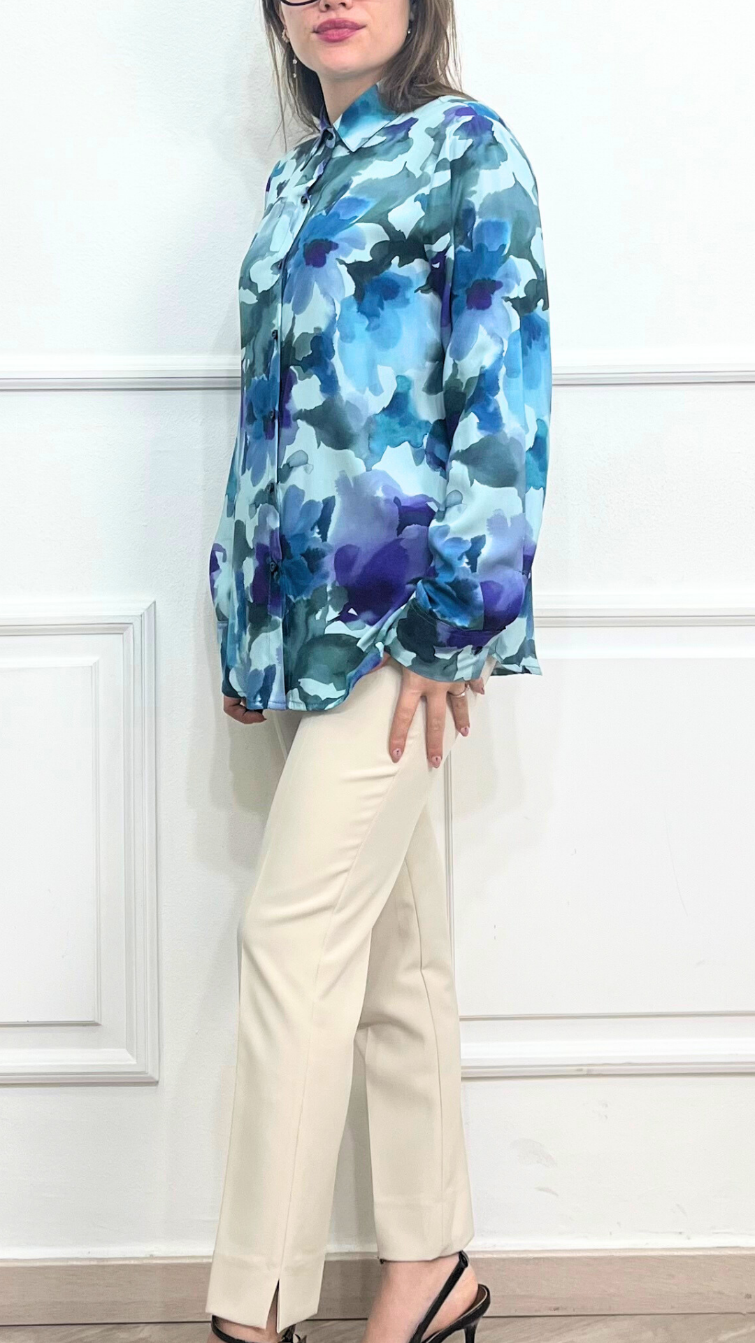 Camicia floreale blu - GUERINI