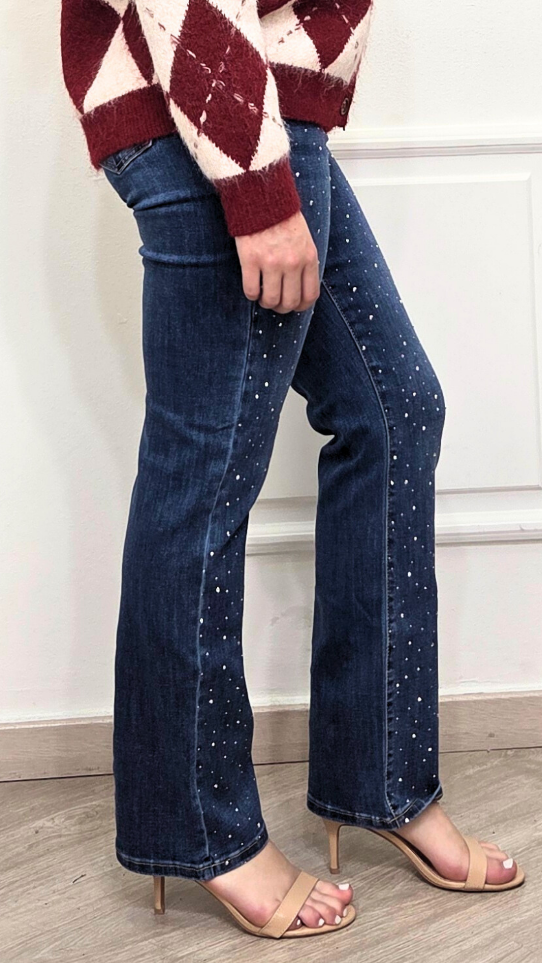 Jeans con strass