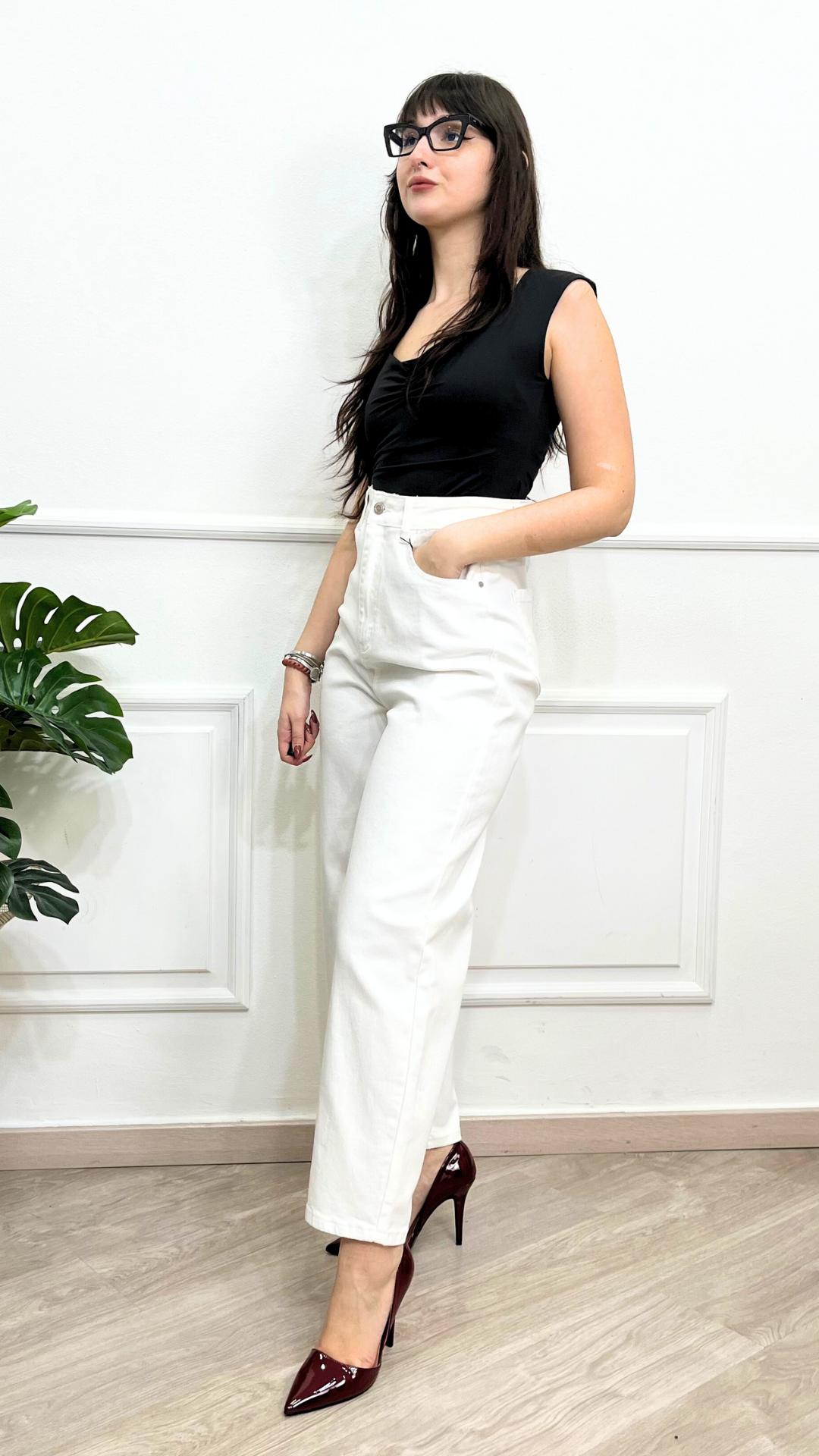 Jeans a palazzo White - SIMONA G.