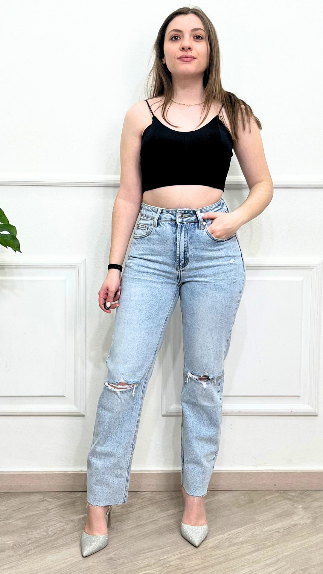 Jeans con strappi - MISS BONBON