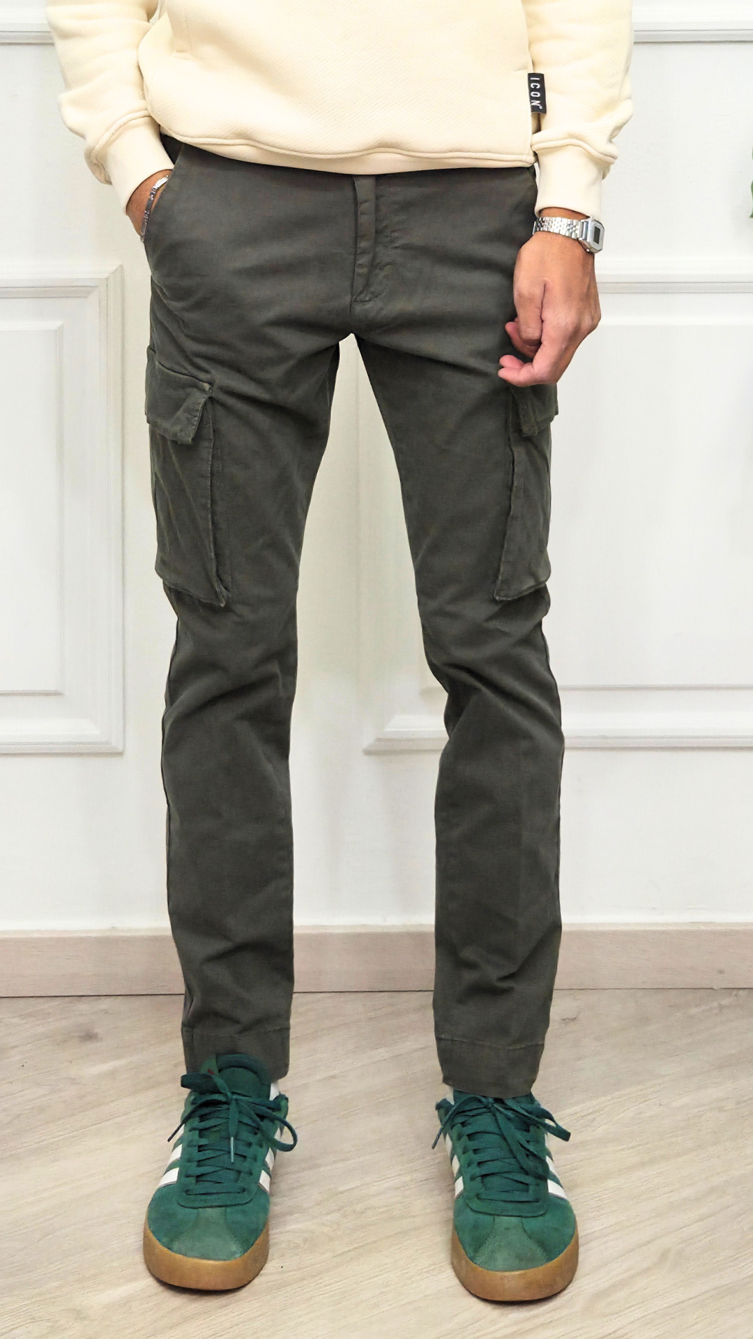 Pantalone cargo - PIGMENTO