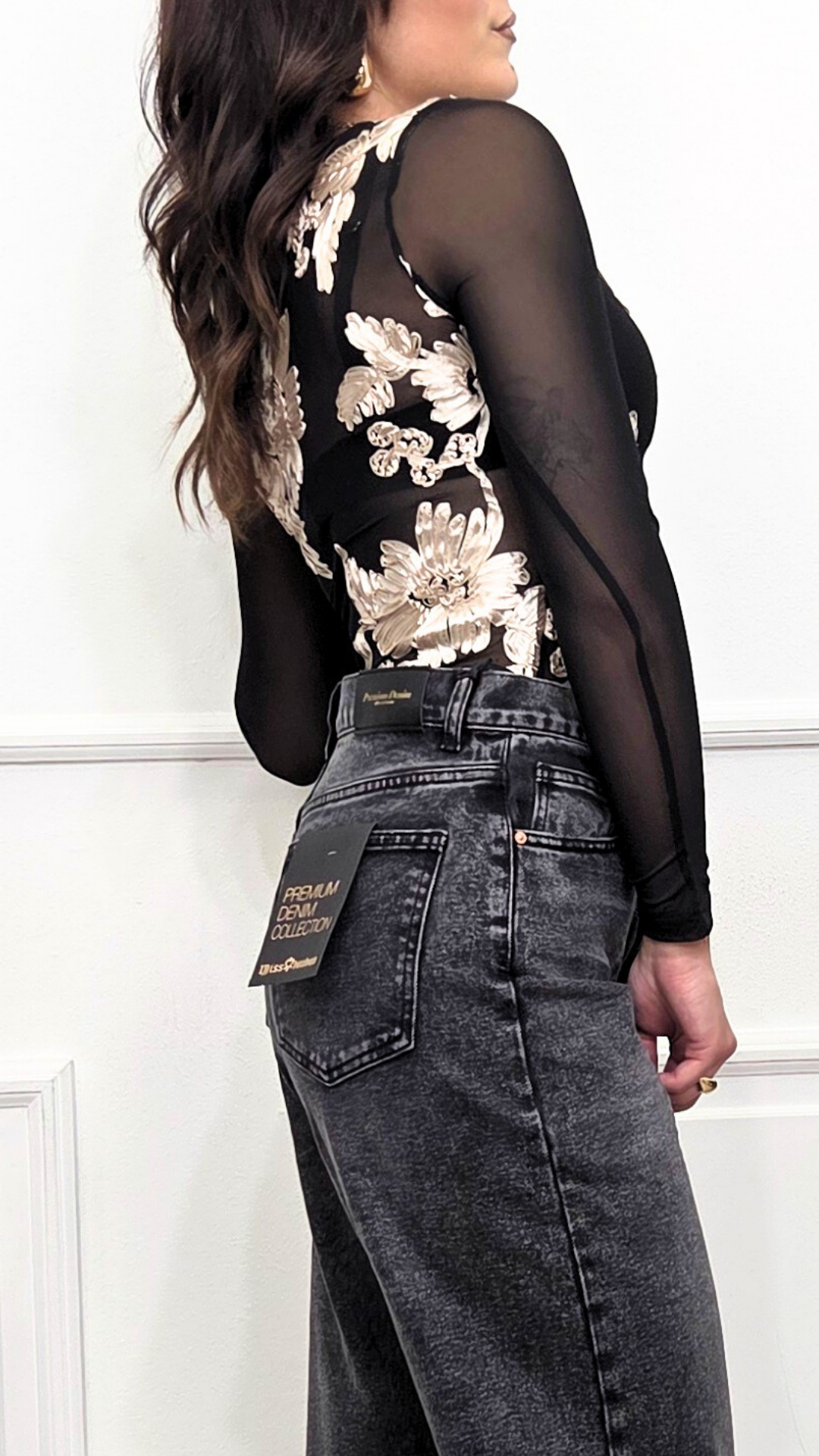 BODY TRASPARENTE MOTIVI FLOREALI - ZEZA