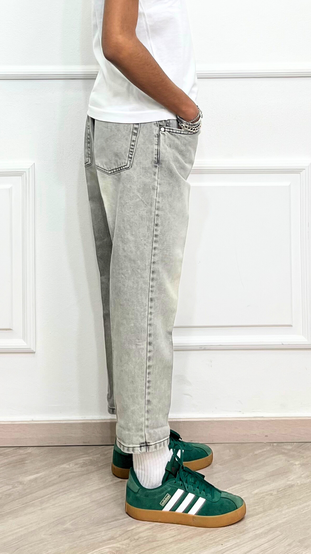 Jeans Marmorizzato Grigio - BLACKSVUNDAY