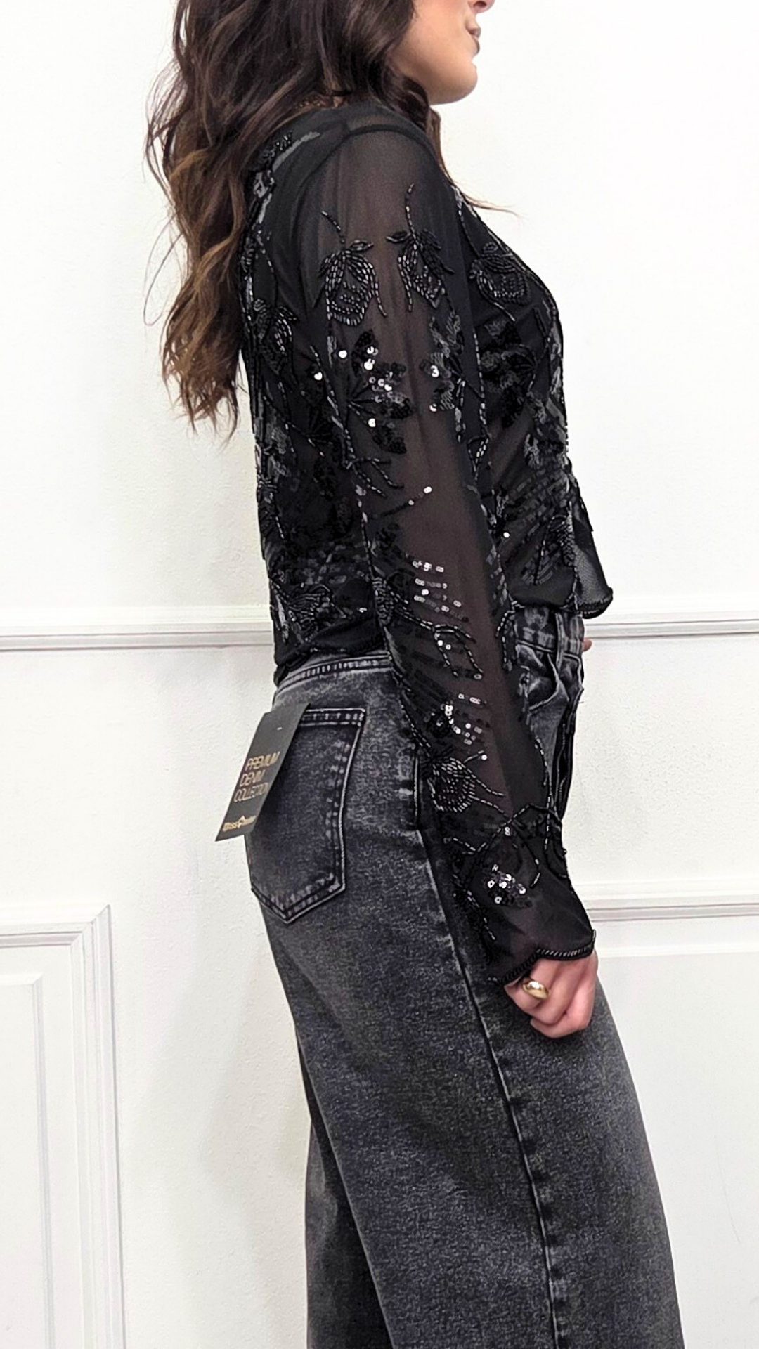 MAGLIA TRASPARENTE FLOREALE - DRÔLE DE COPINE PARIS