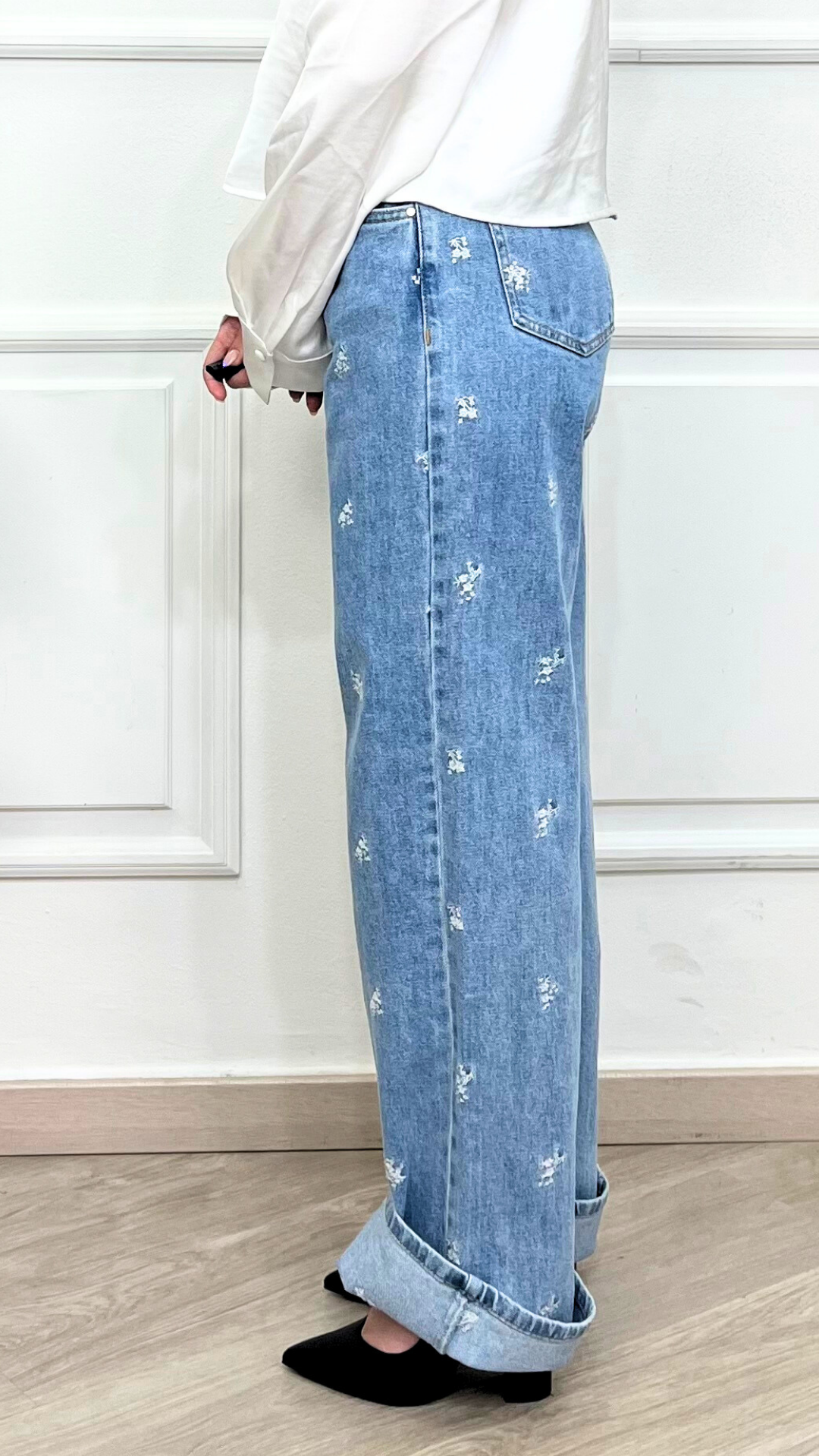Jeans con fiori - LUMINA