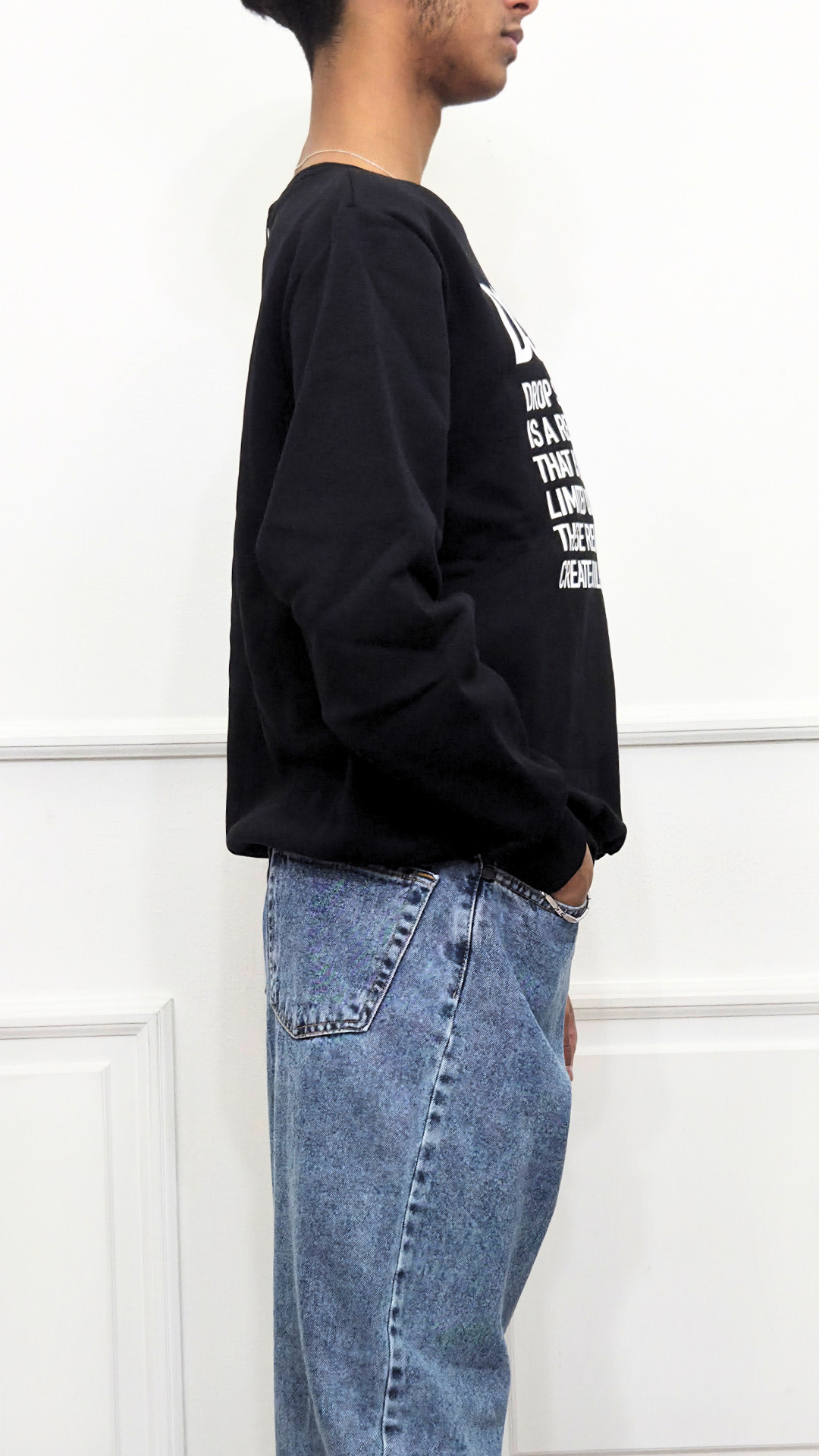 Felpa girocollo con stampa DS2