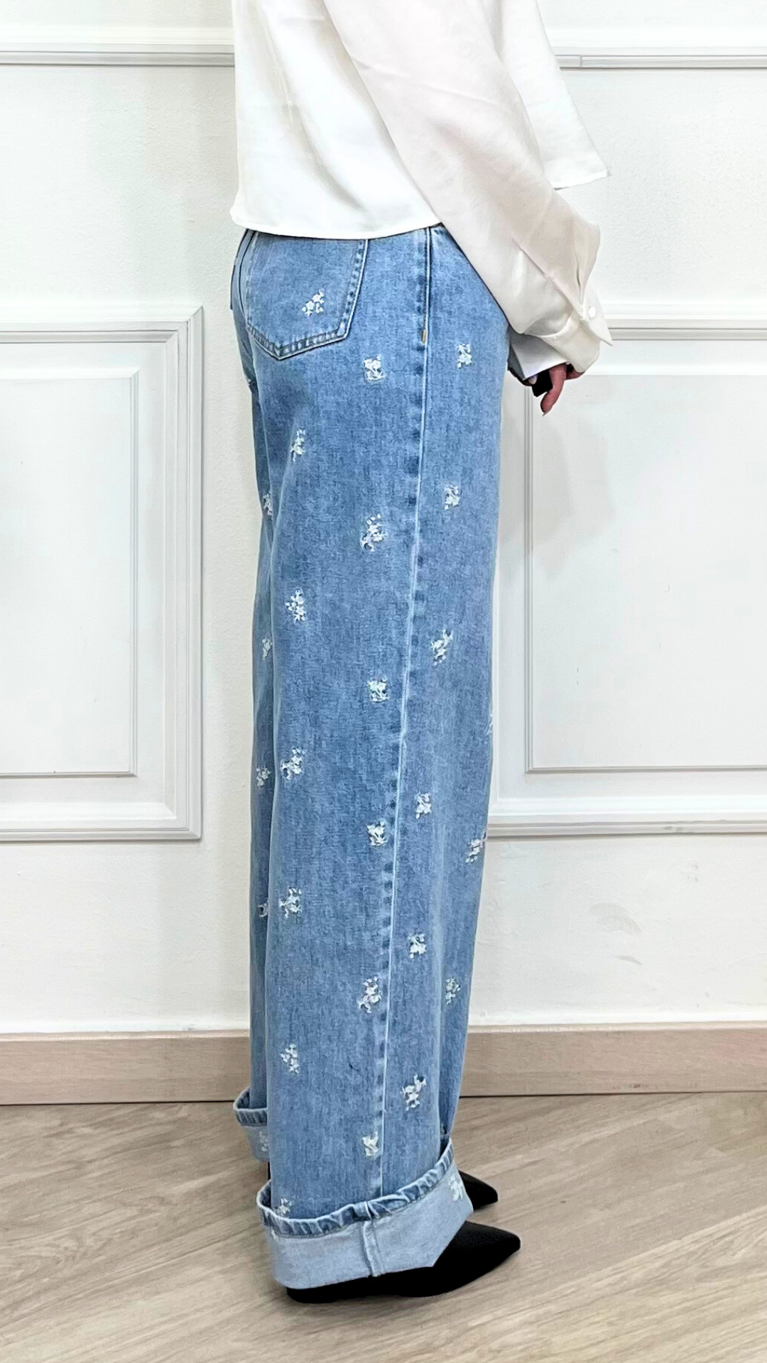 Jeans con fiori - LUMINA
