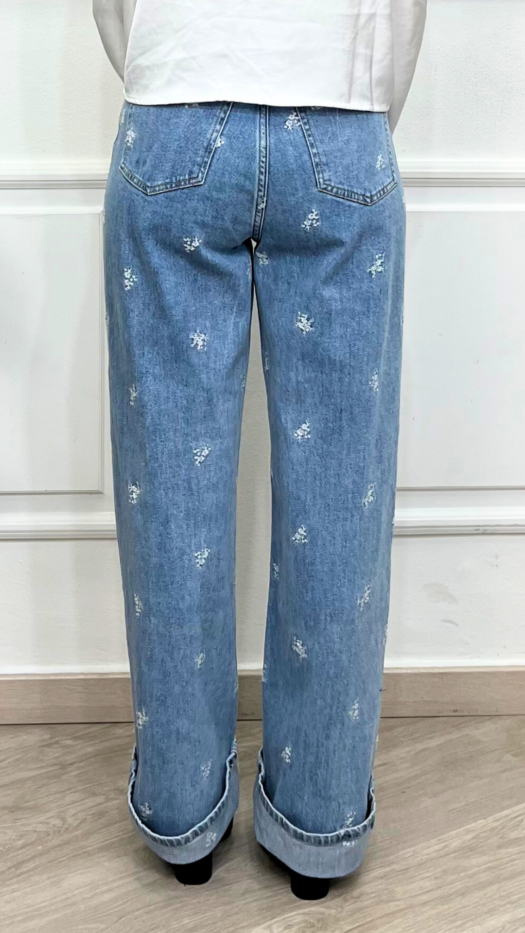 Jeans con fiori - LUMINA