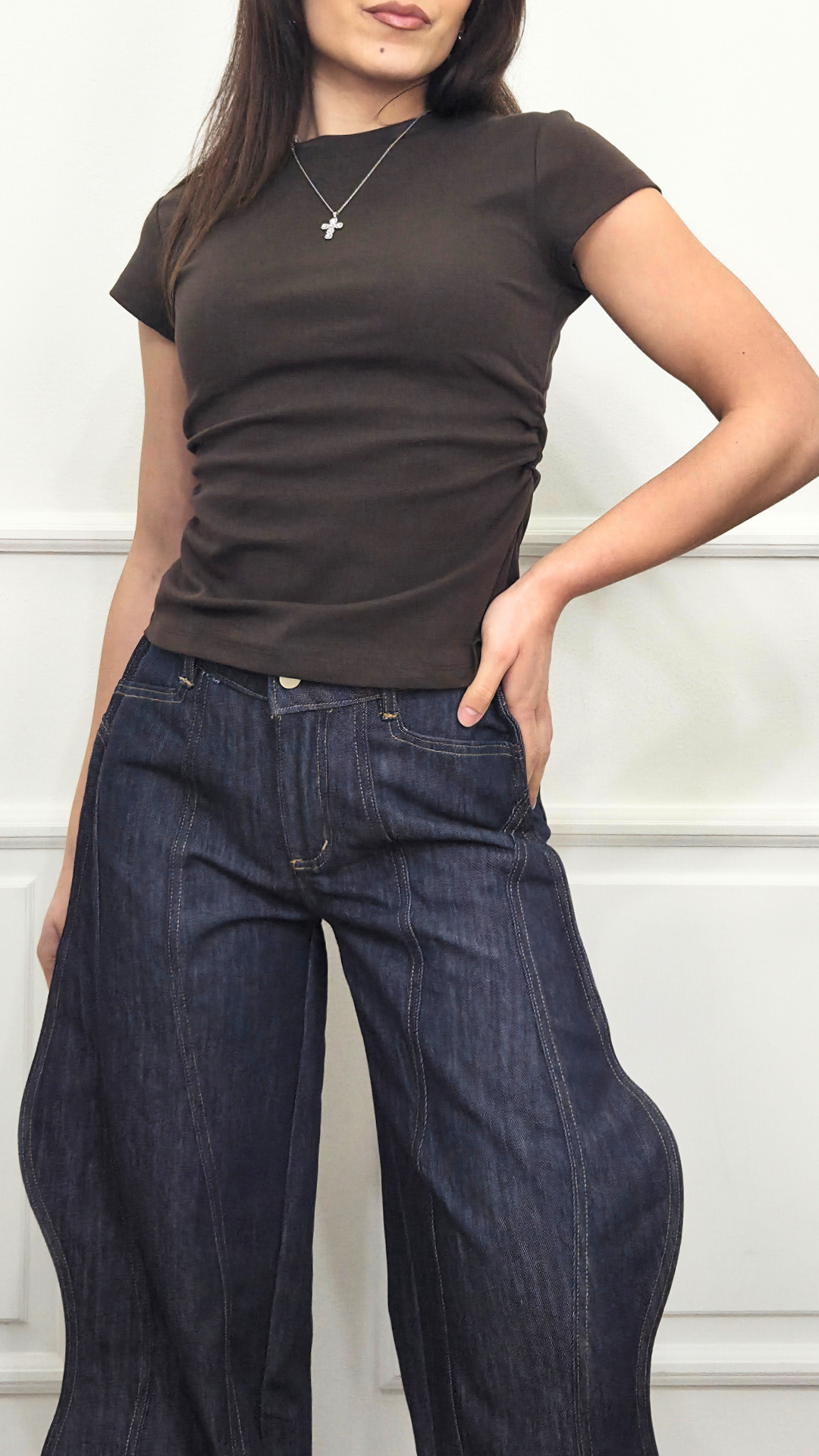 T-shirt con arricciatura