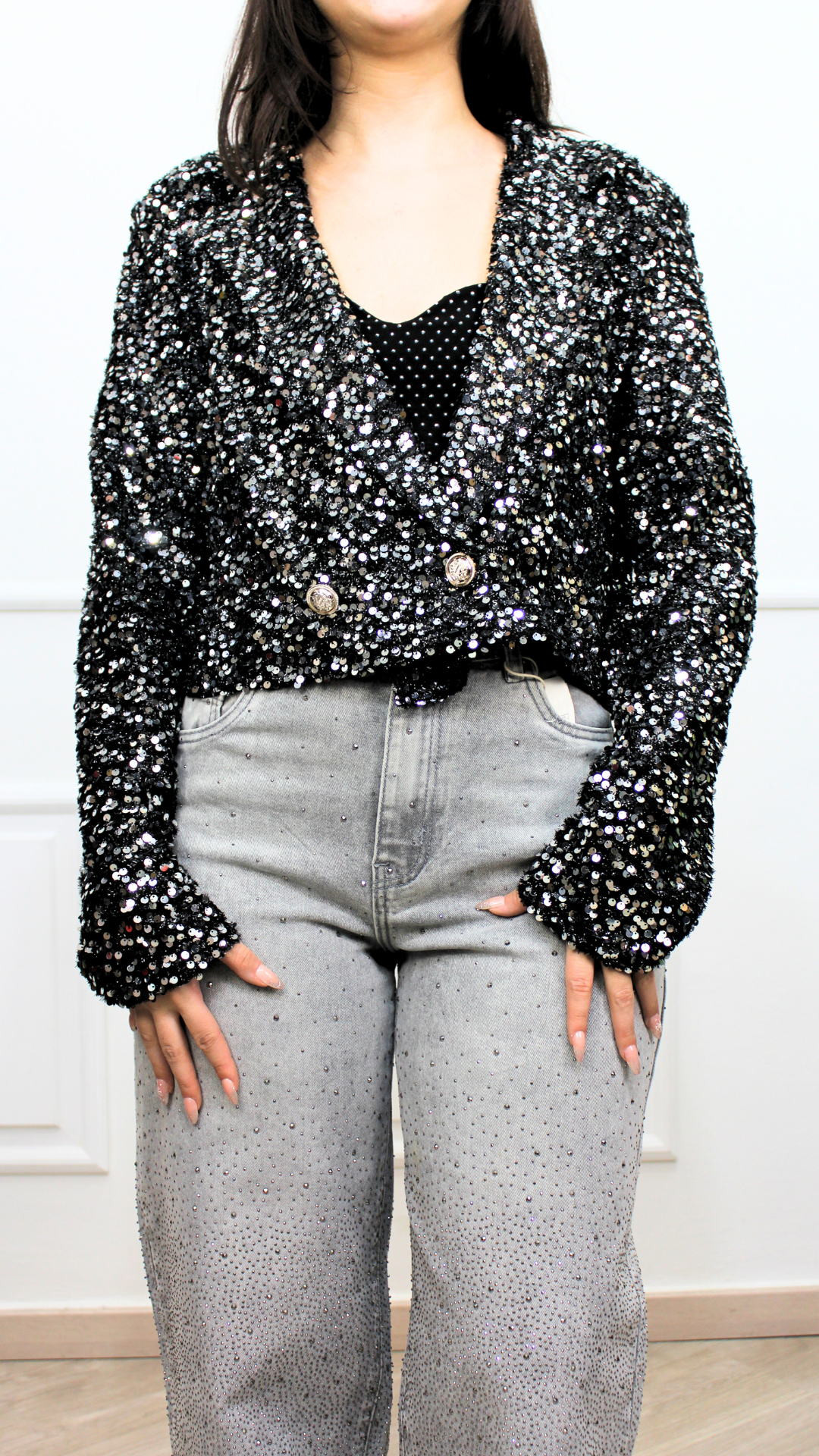 Giacca crop - Paillettes