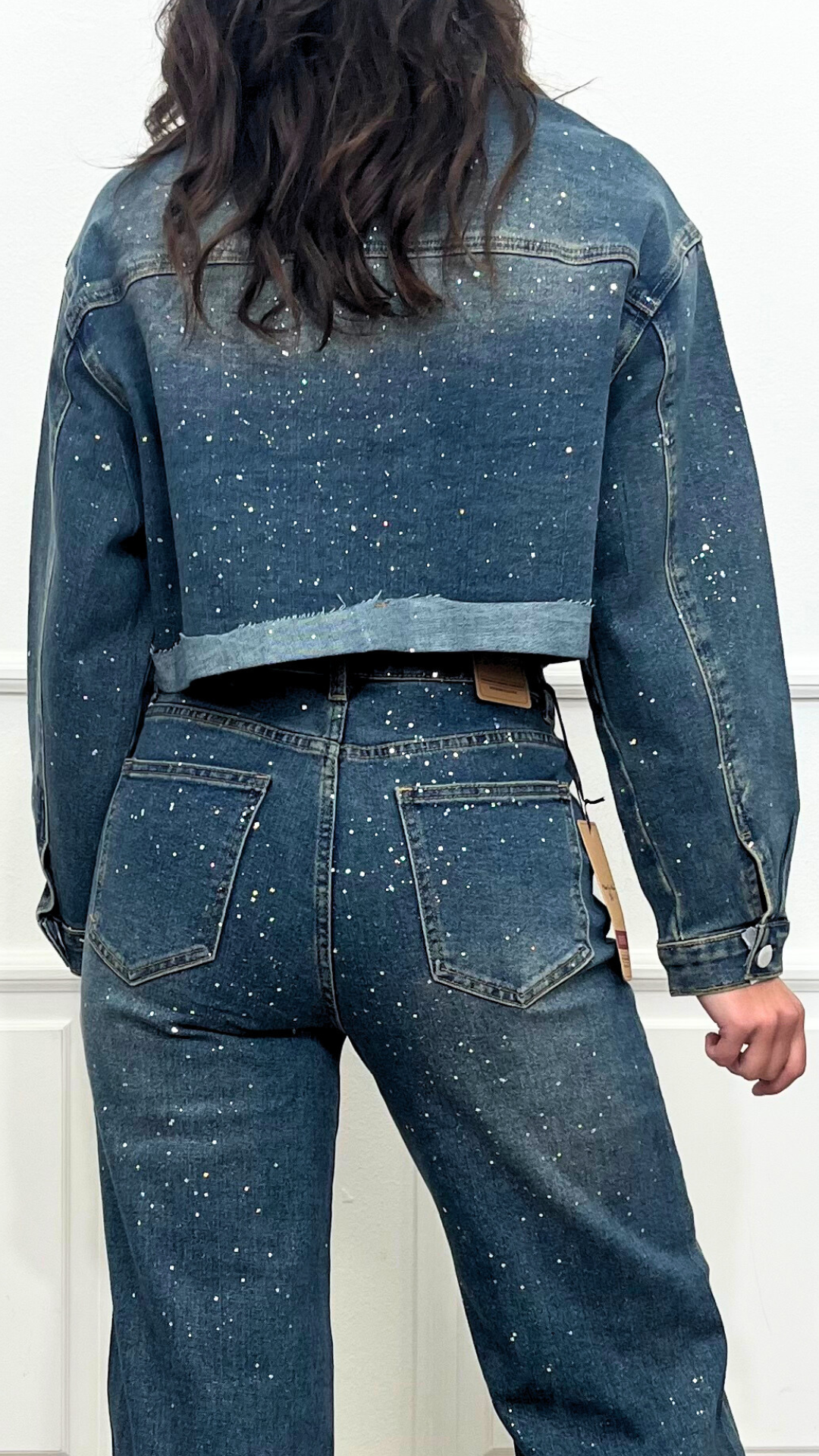 GIACCA DI JEANS FANTASIA CORIANDOLI - MEET TO YOU