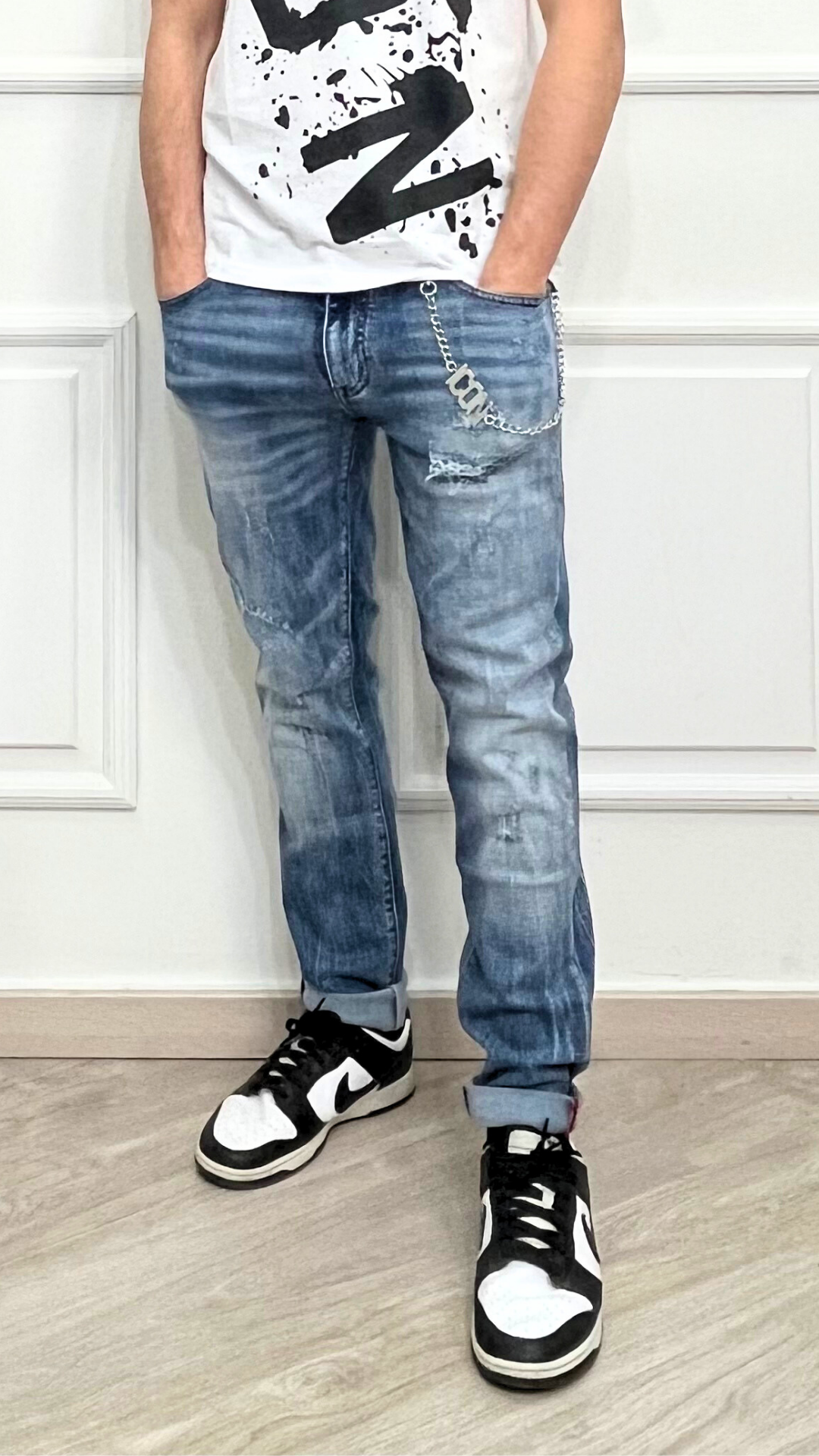 Jeans con logo piccolo - ICON