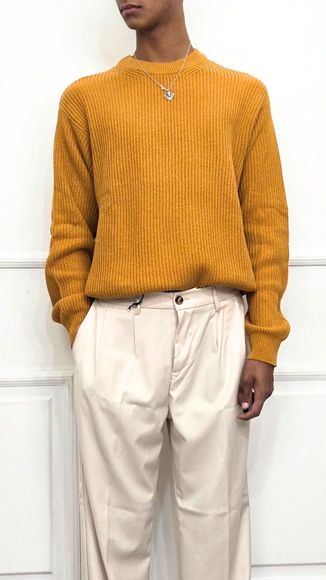 Maglione senape - Solid