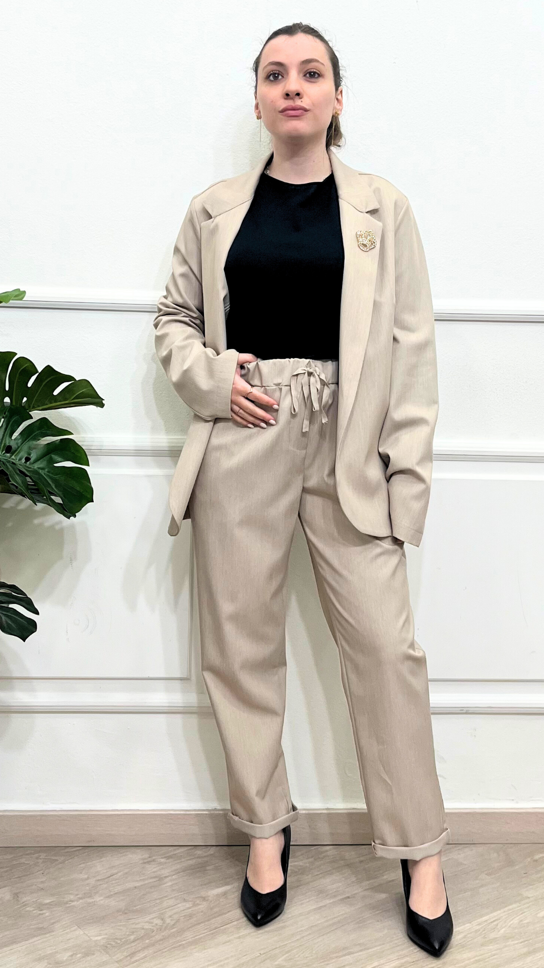 Giacca aperta con spilla - EXSTASY
