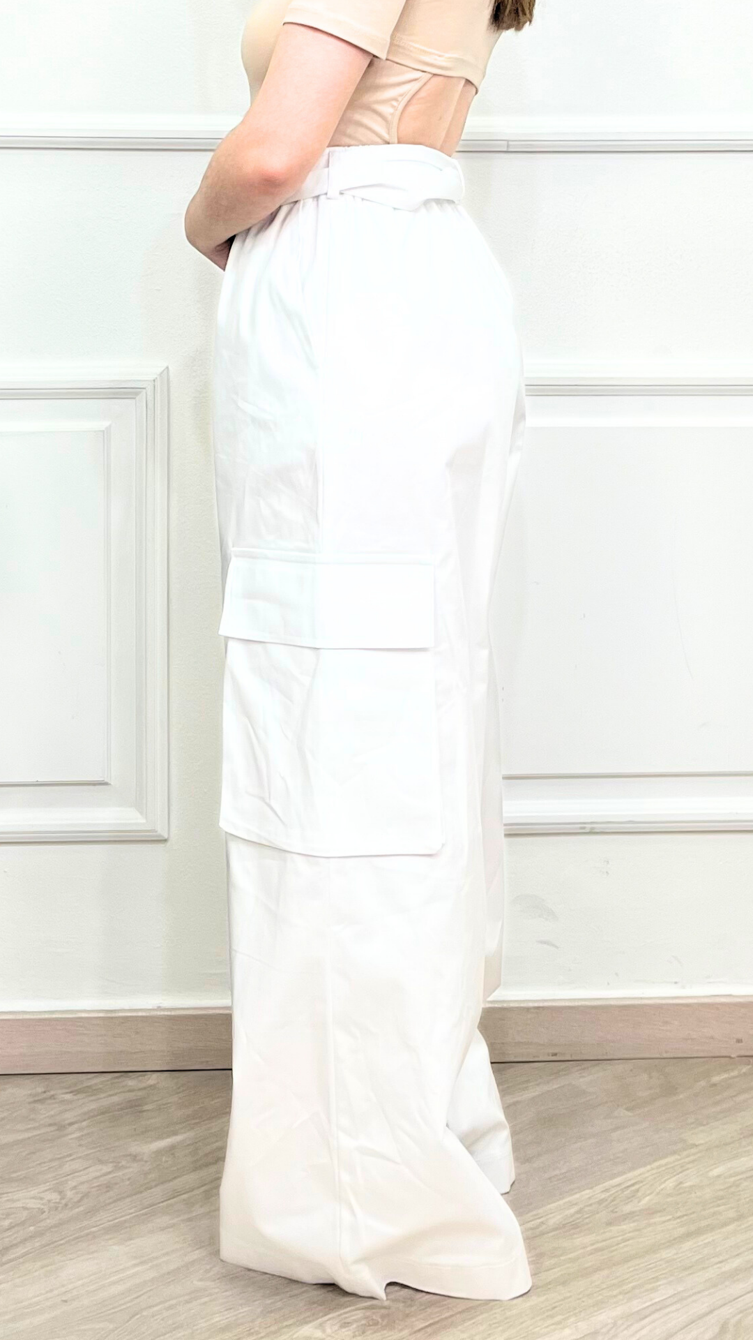 Pantalone con tasconi e cintura - LUMINA