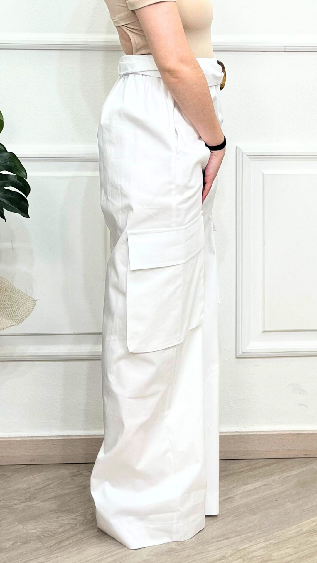 Pantalone con tasconi e cintura - LUMINA