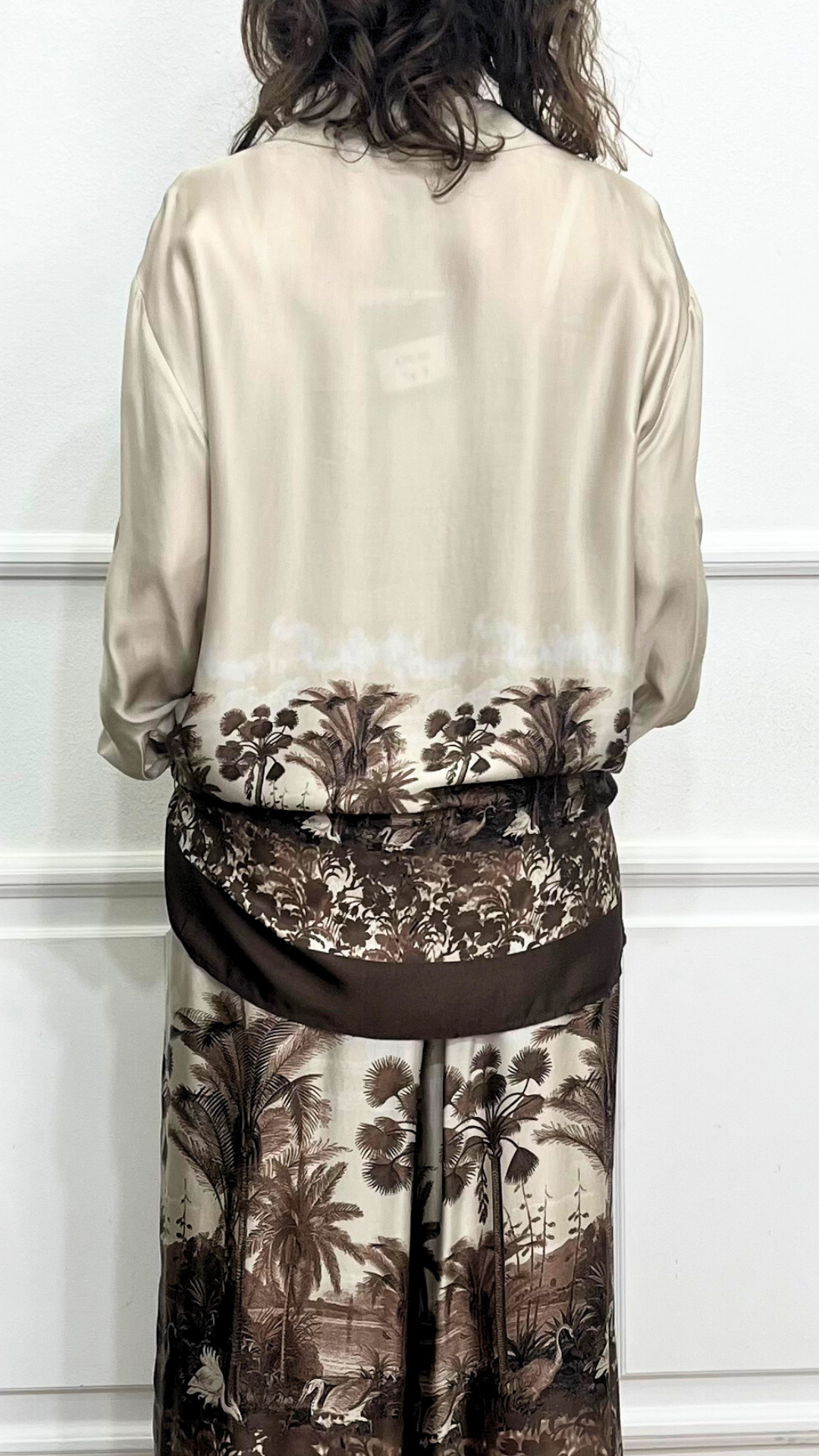Camicia in raso con stampa - ANYPLACE