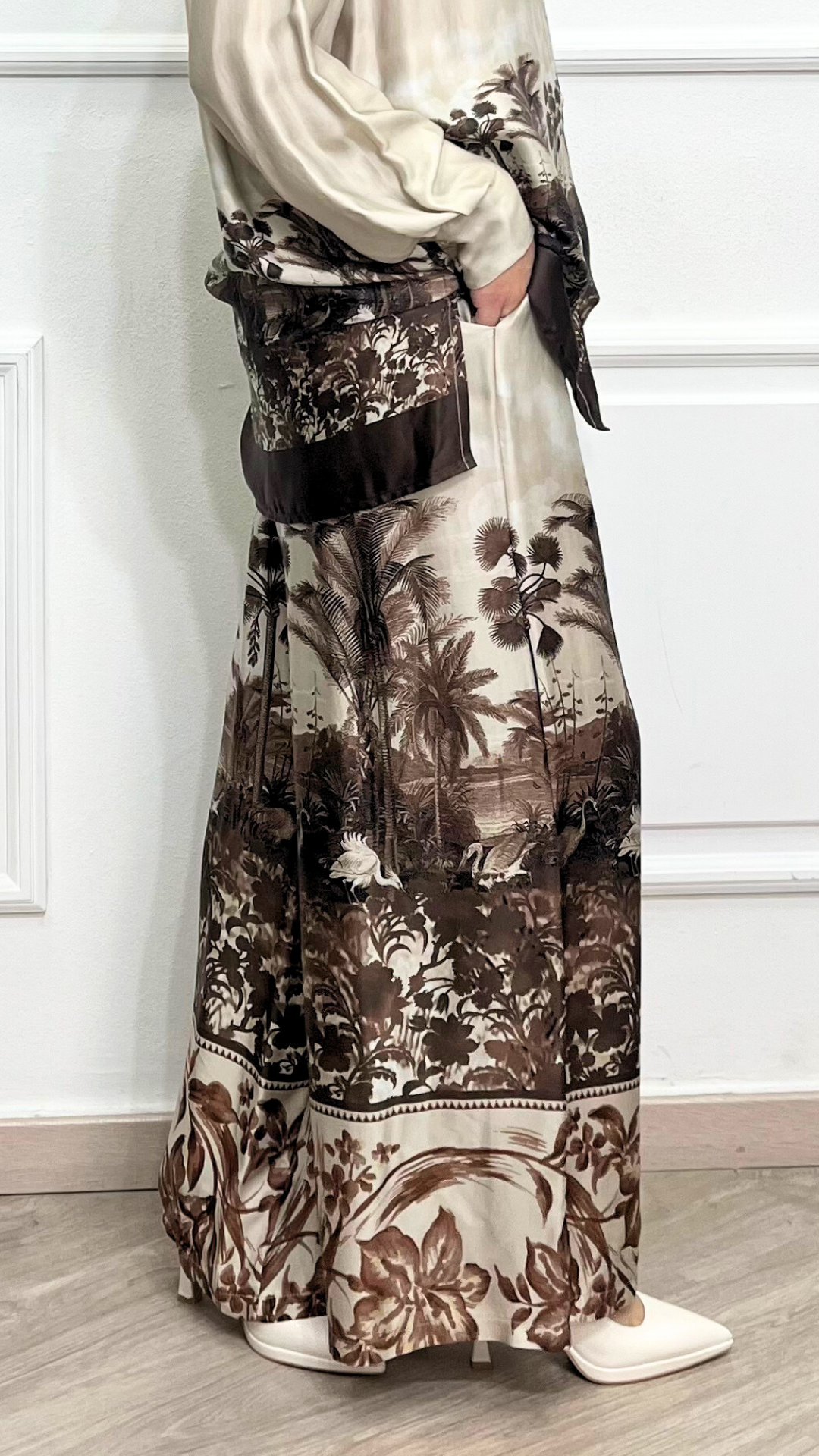 Pantalone in raso con stampa - ANYPLACE