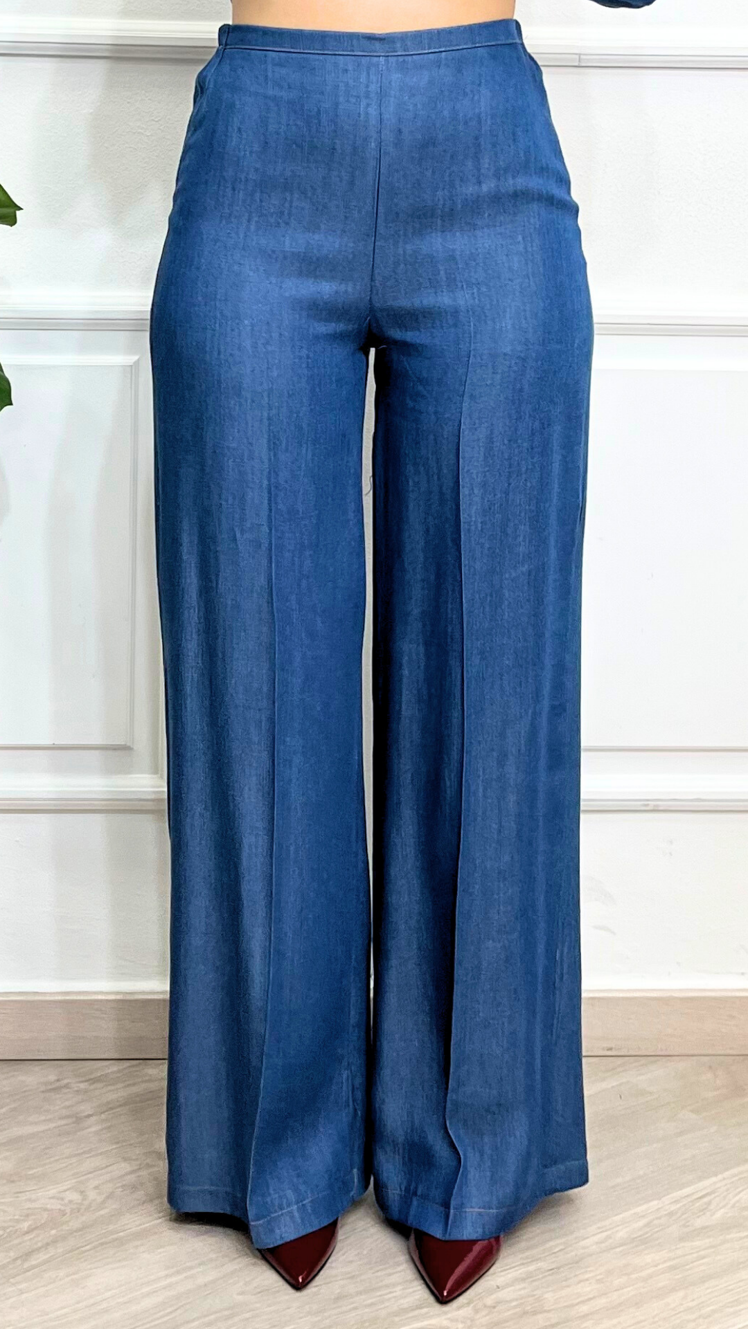 Pantapalazzo con molla in Denim - SIMONA G.