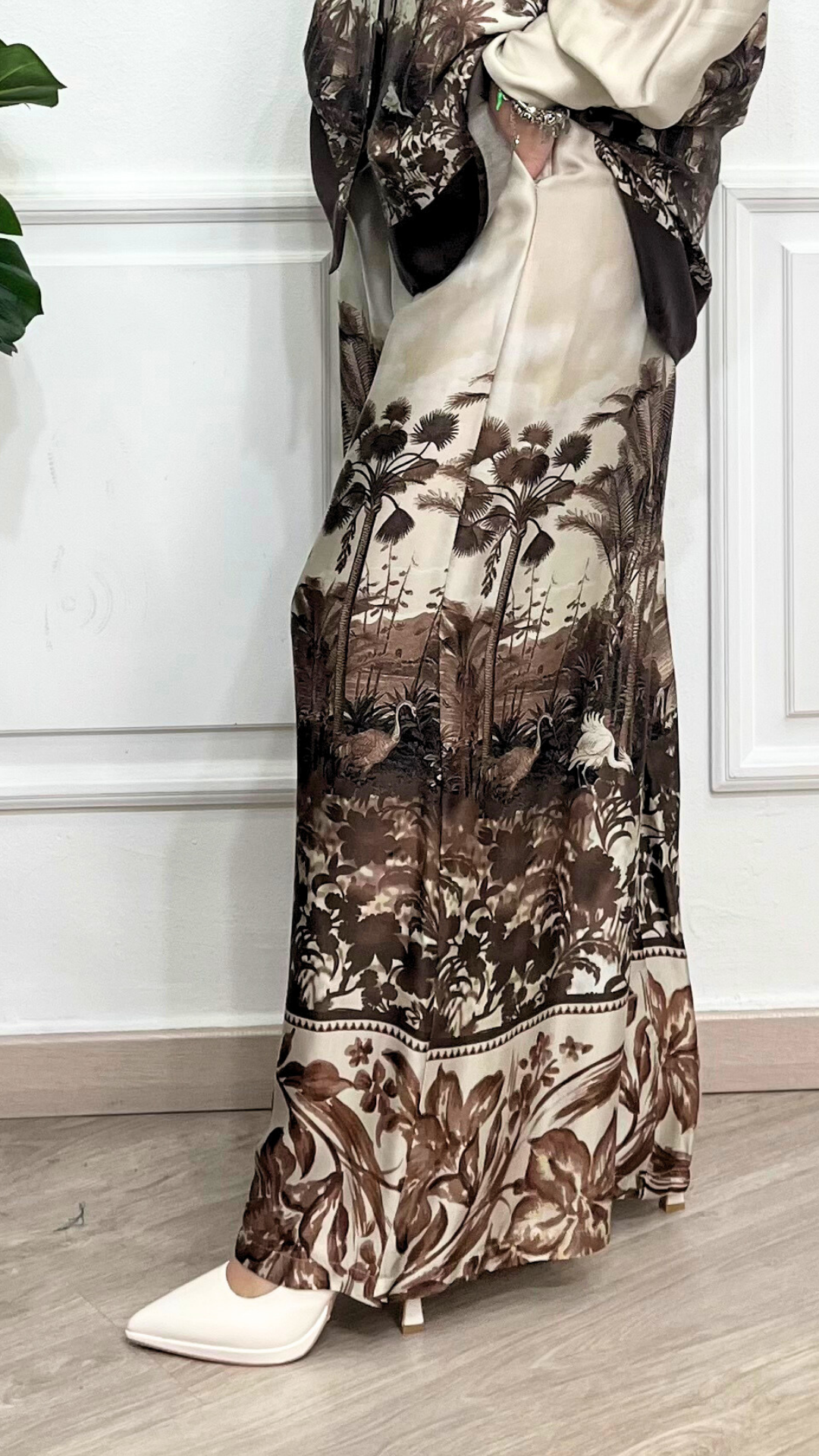 Pantalone in raso con stampa - ANYPLACE