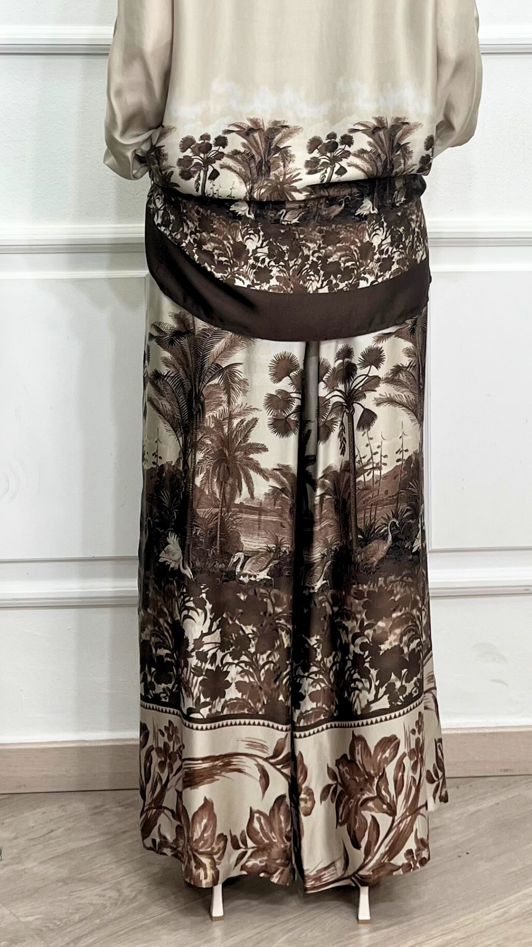 Pantalone in raso con stampa - ANYPLACE