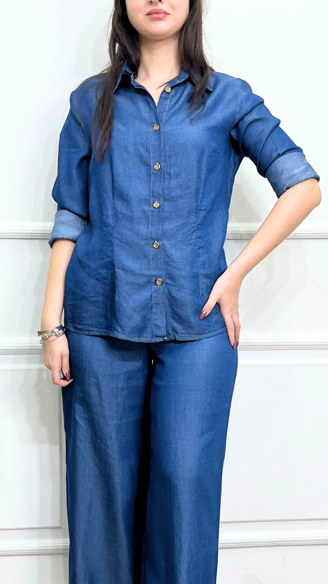 Camicia Basic Blu - EXSTASY