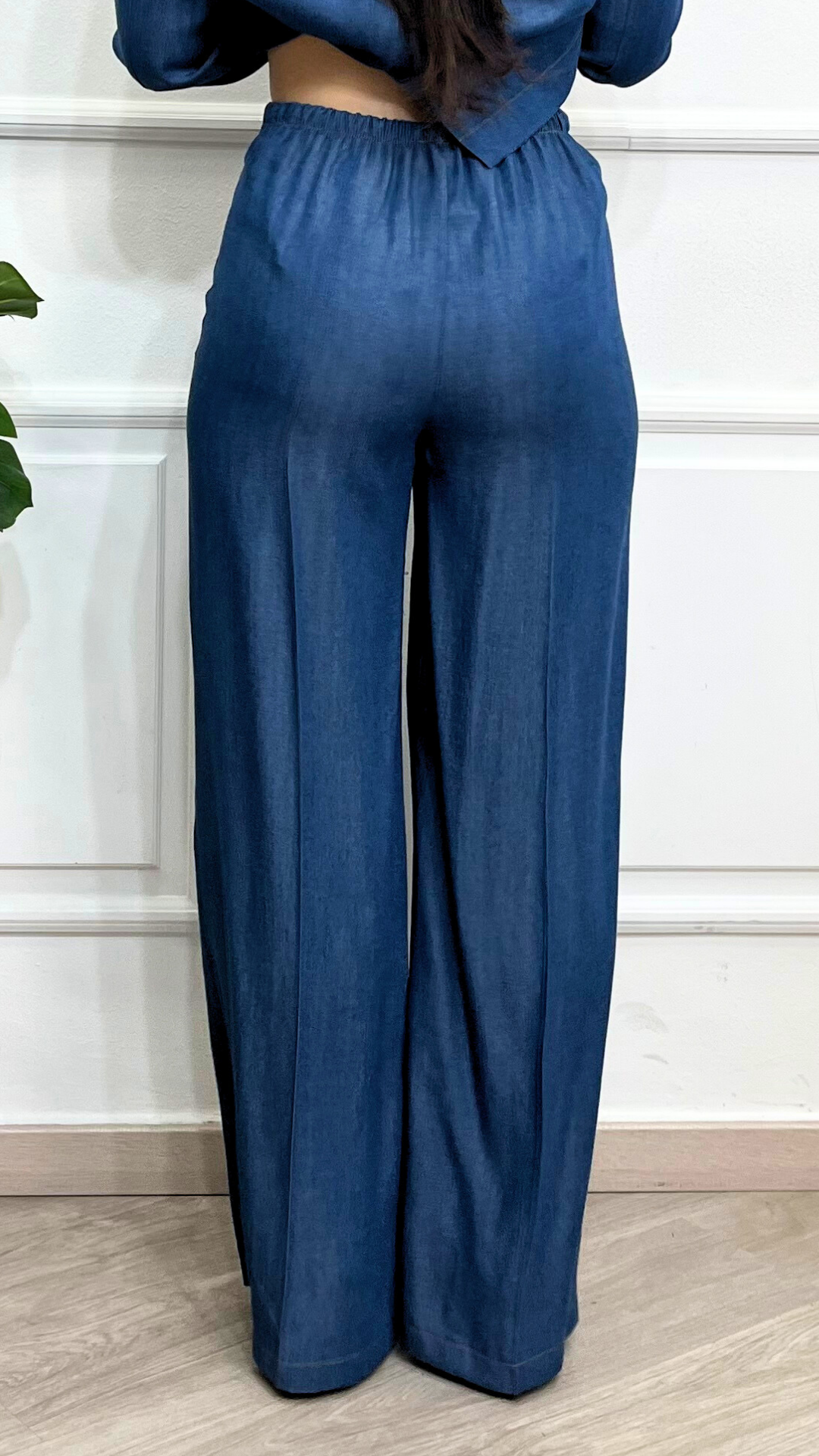 Pantapalazzo con molla in Denim - SIMONA G.