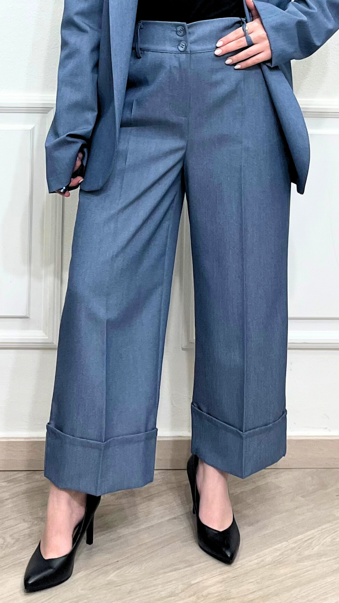 Pantalone con piegone - EXSTASY
