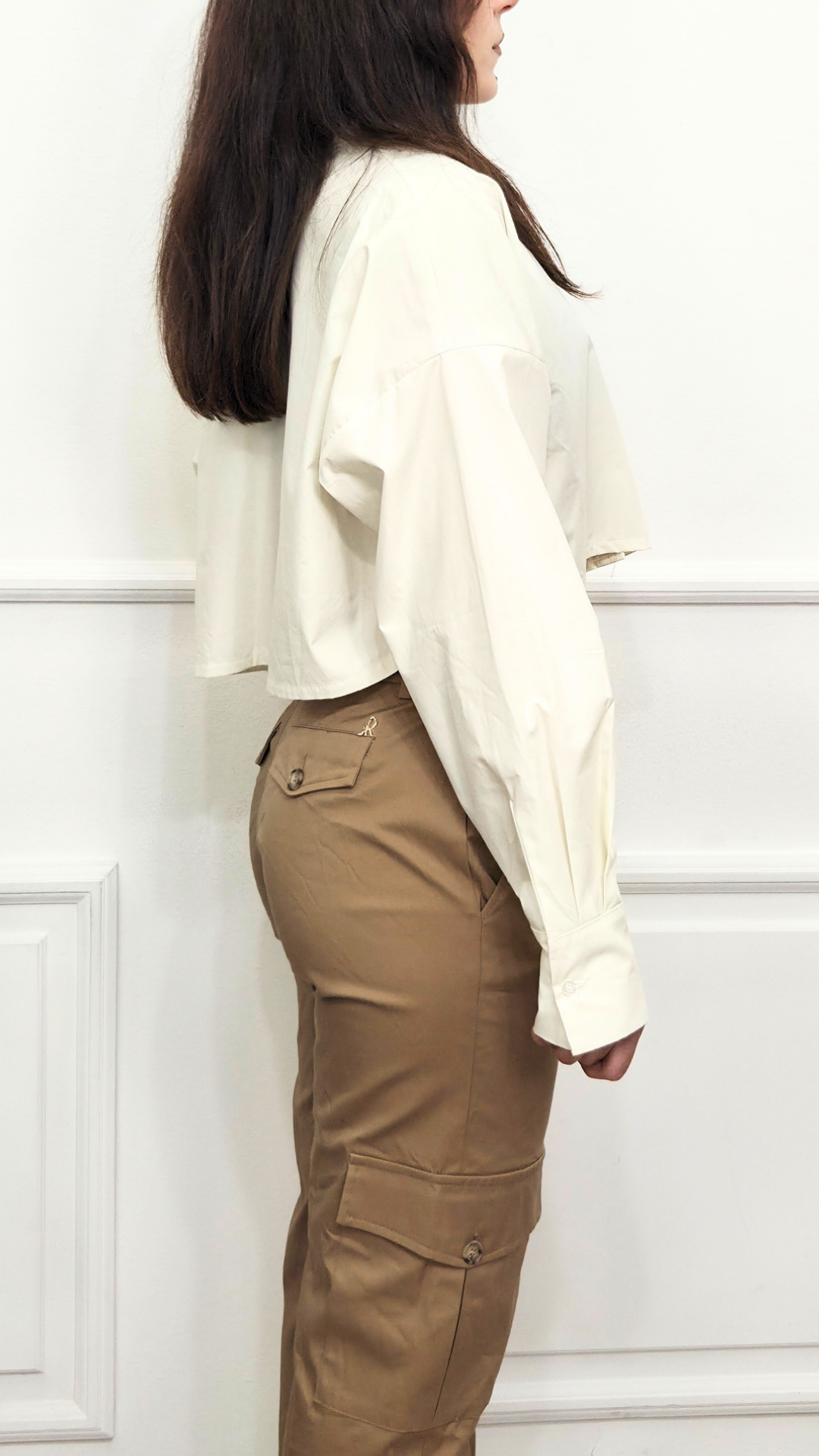 Camicia Cropped Raw Cut