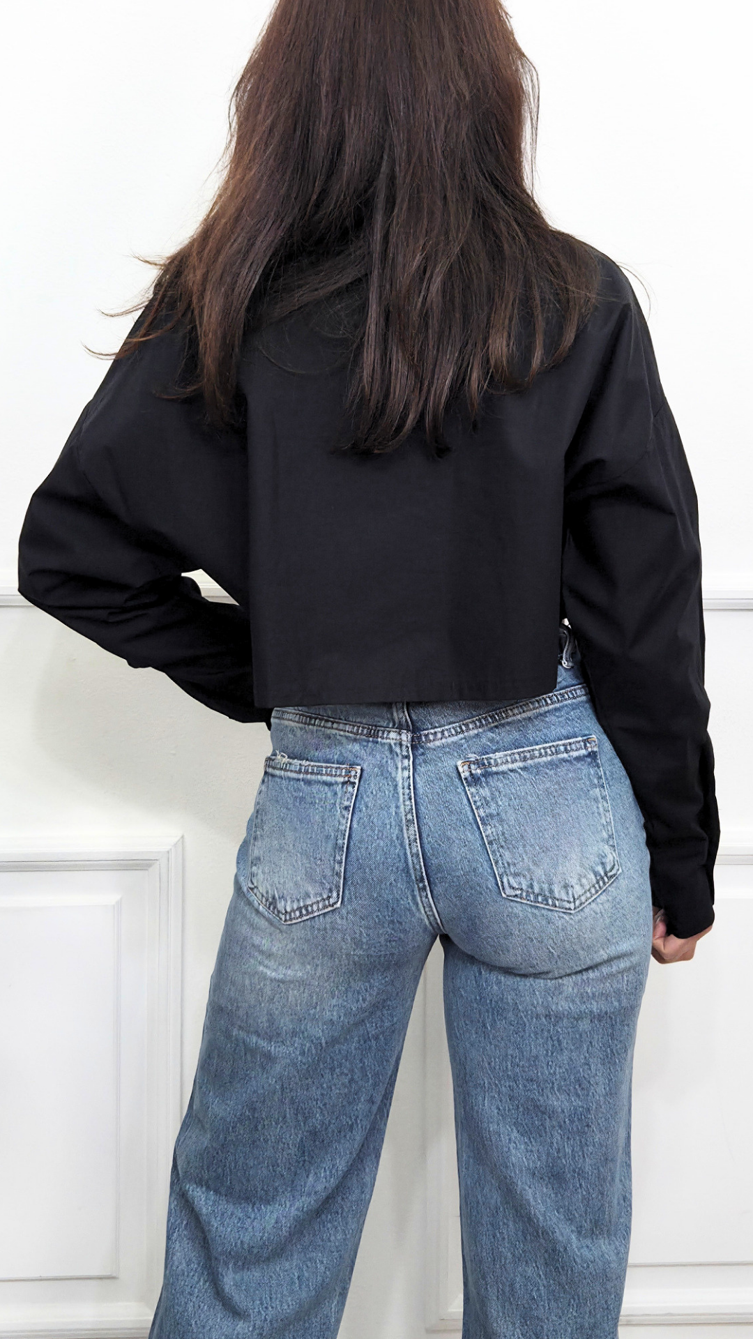 Camicia Cropped Raw Cut