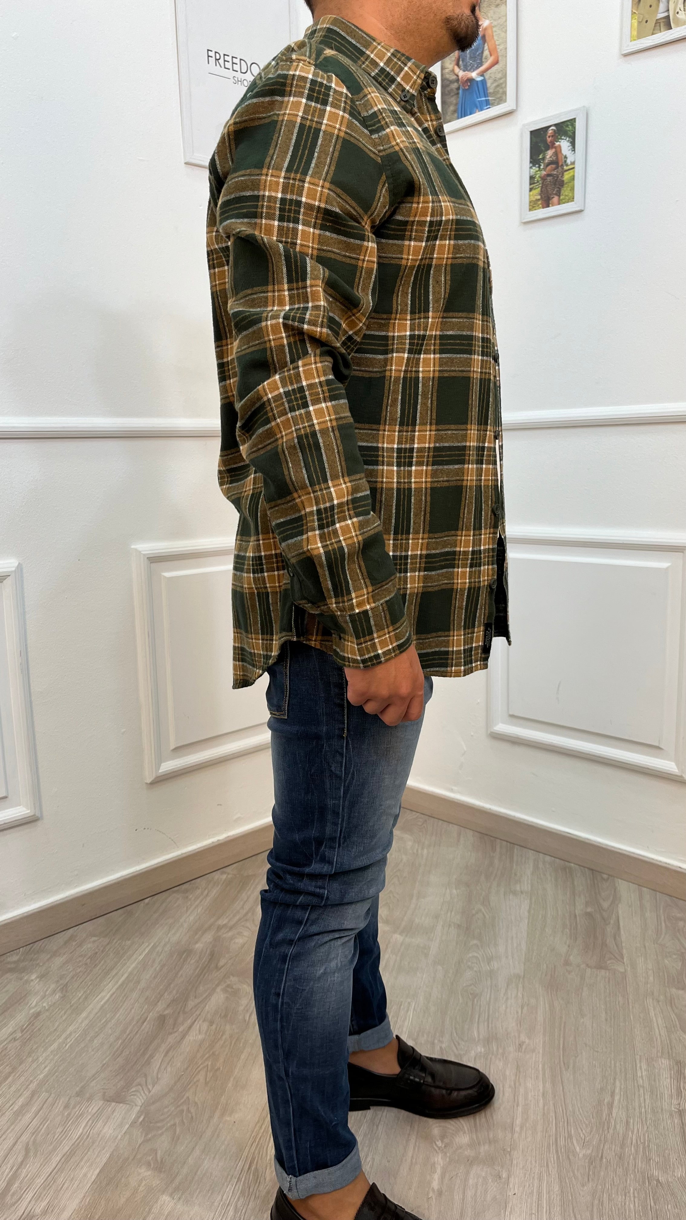 Camicia a quadri - Verde