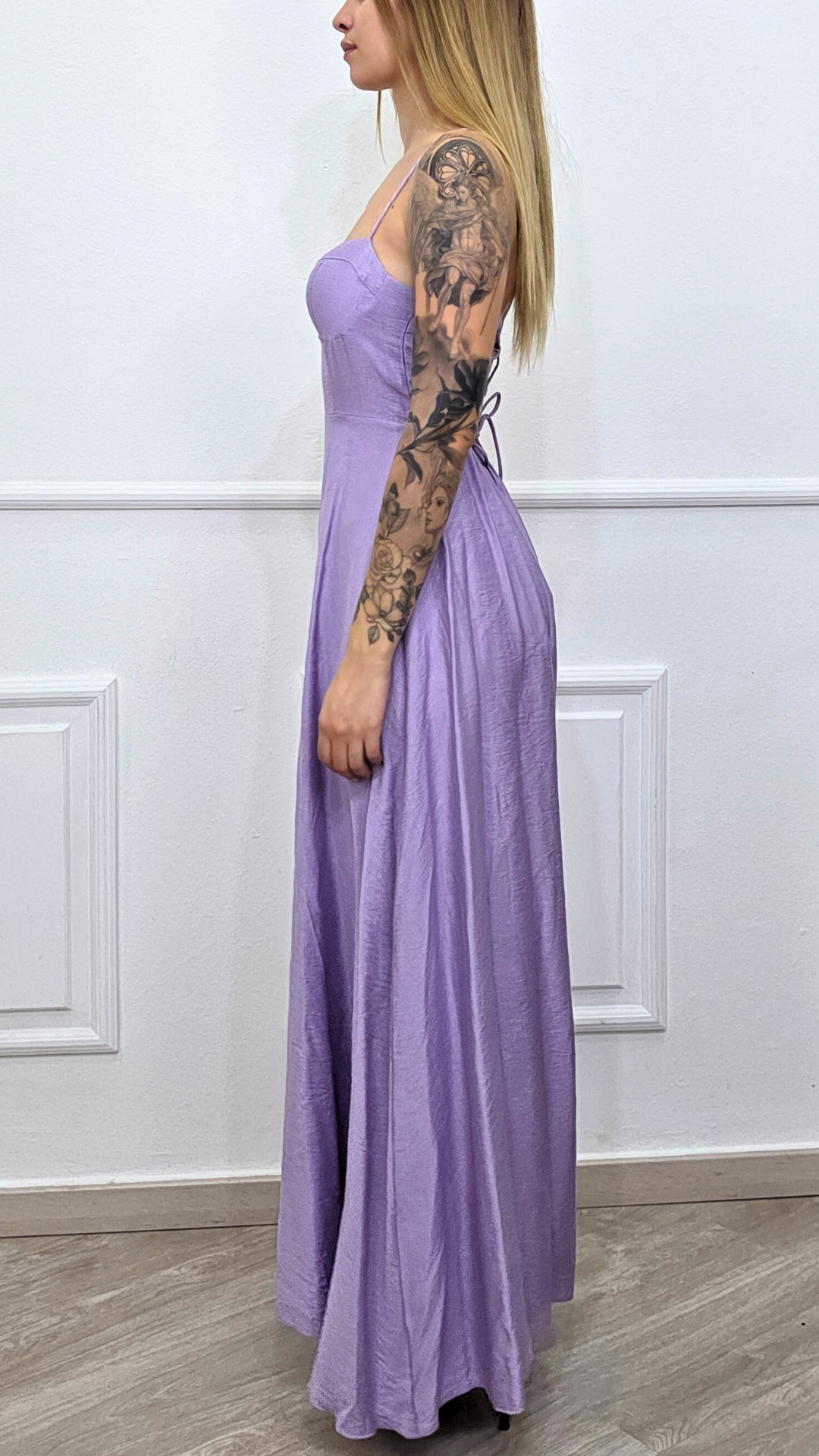 CORSET-TIE FLOWY DRESS - LUXURY STYLE