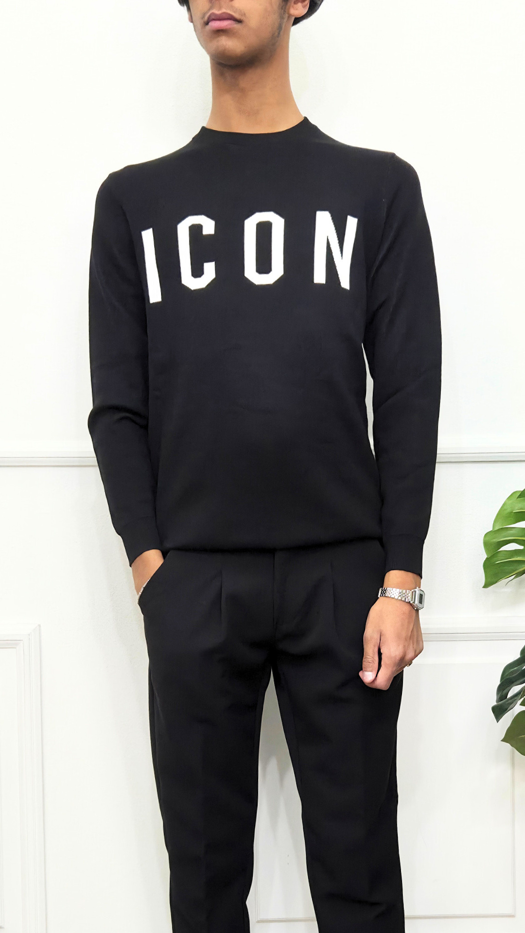 Maglia girocollo con logo classico - ICON