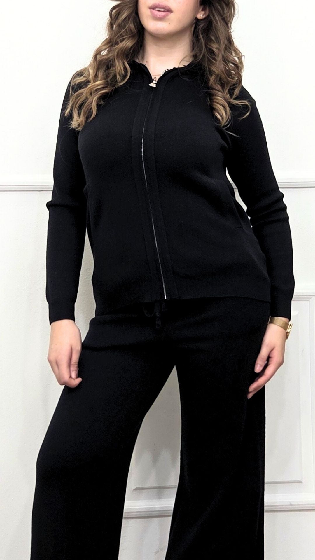 MAGLIA MORBIDA CON CAPPUCCIO E ZIP - EXTASY ITALY