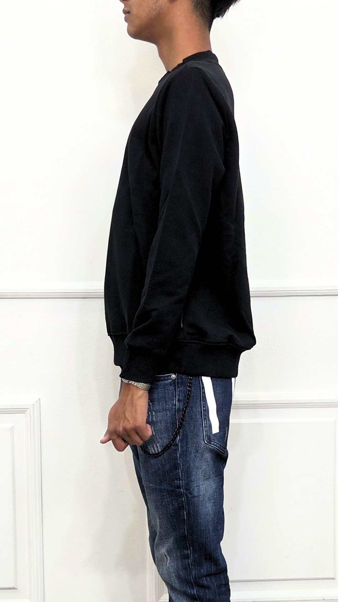 Felpa con ricamo sul collo - ICON