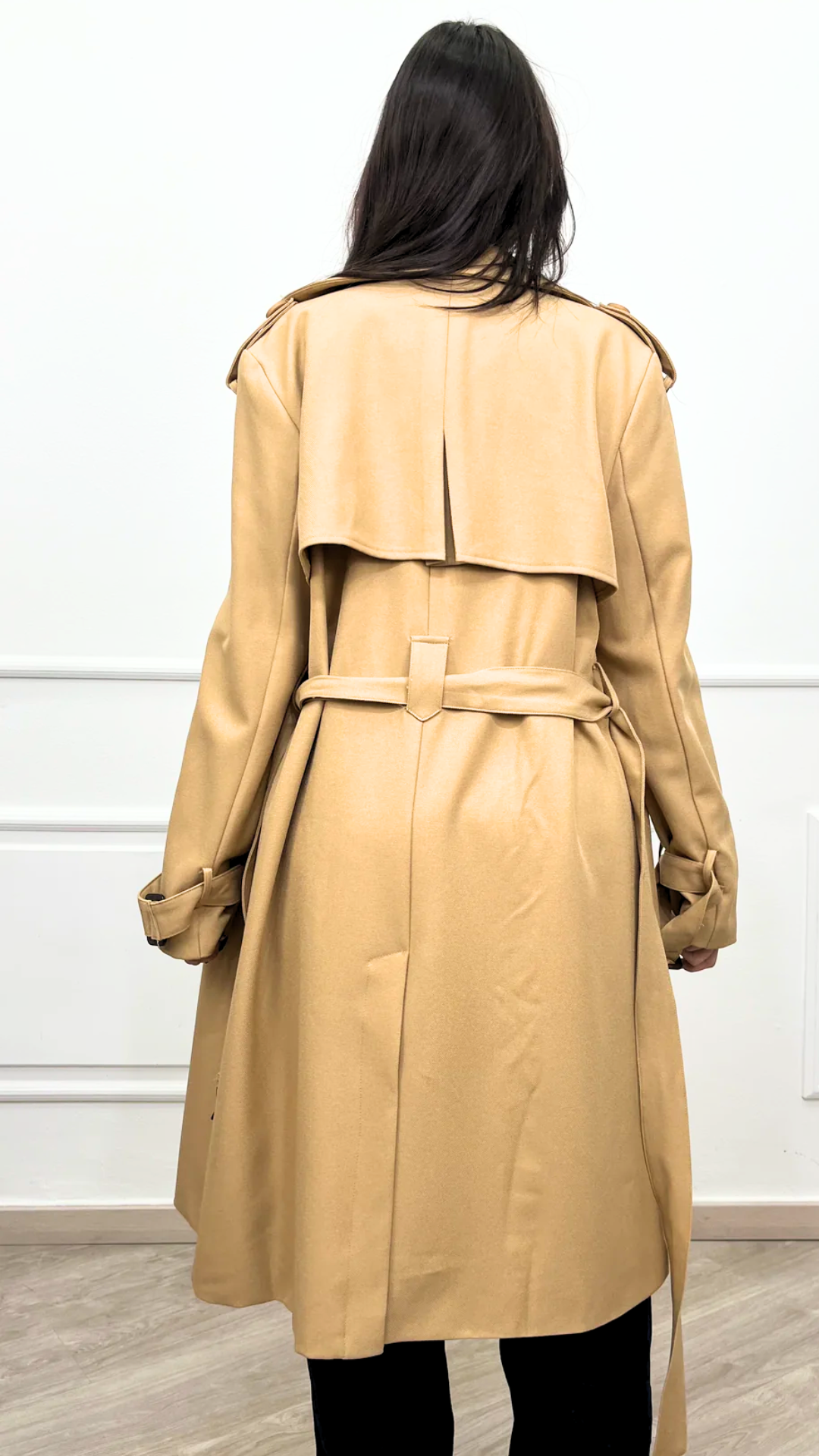 Trench con cintura - Cammello