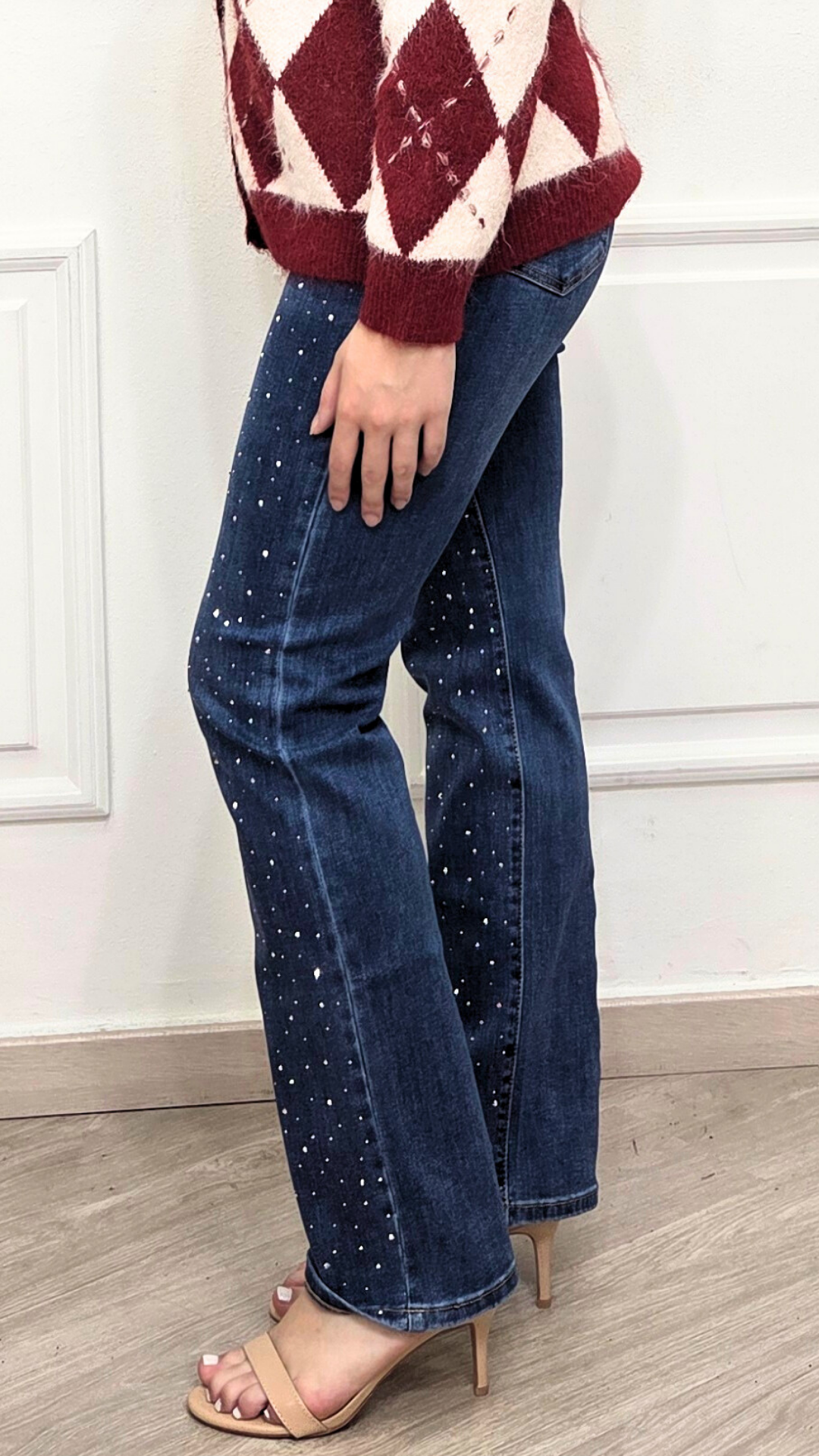 Jeans con strass