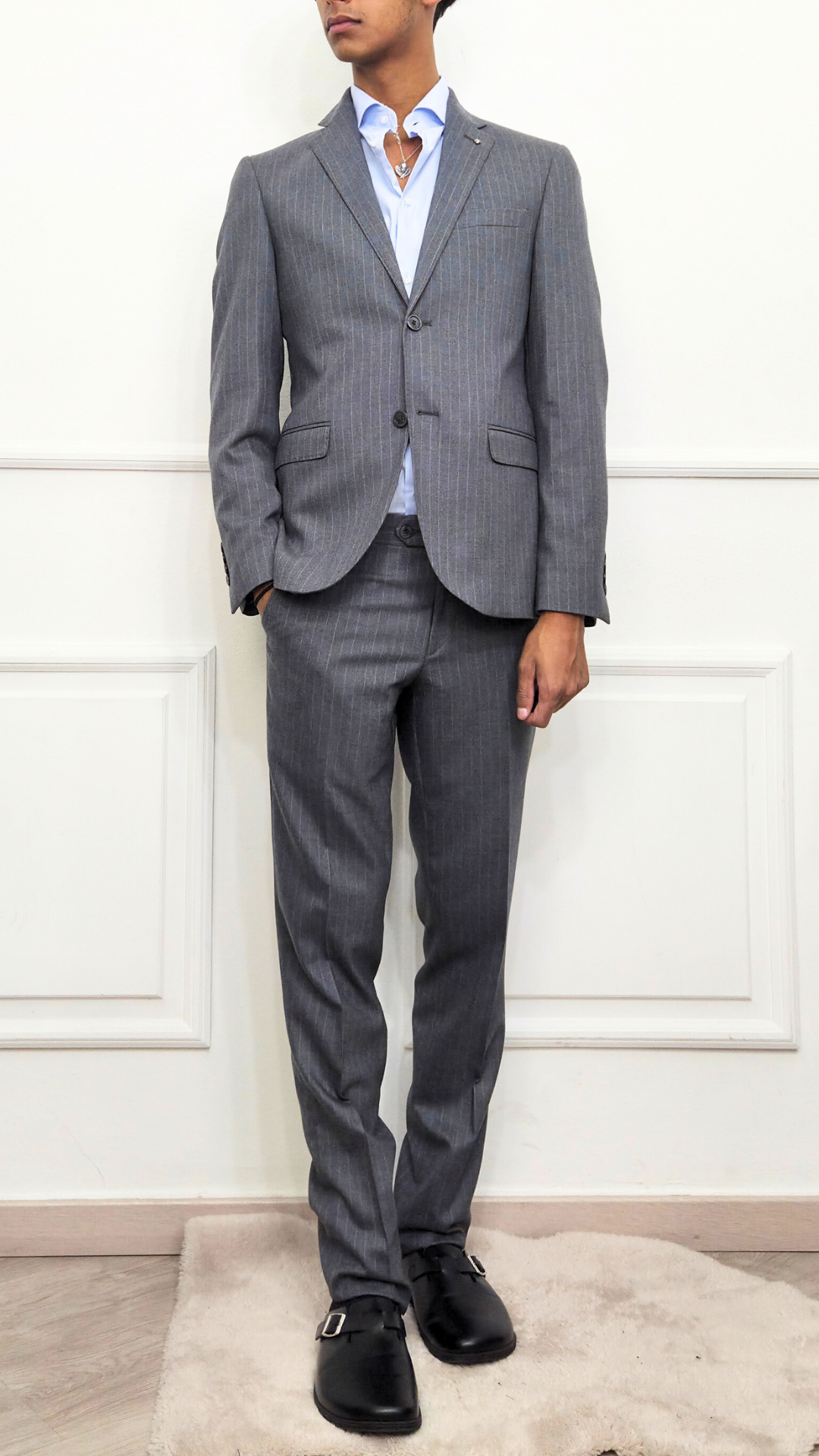 Abito monopetto gessato - WEB