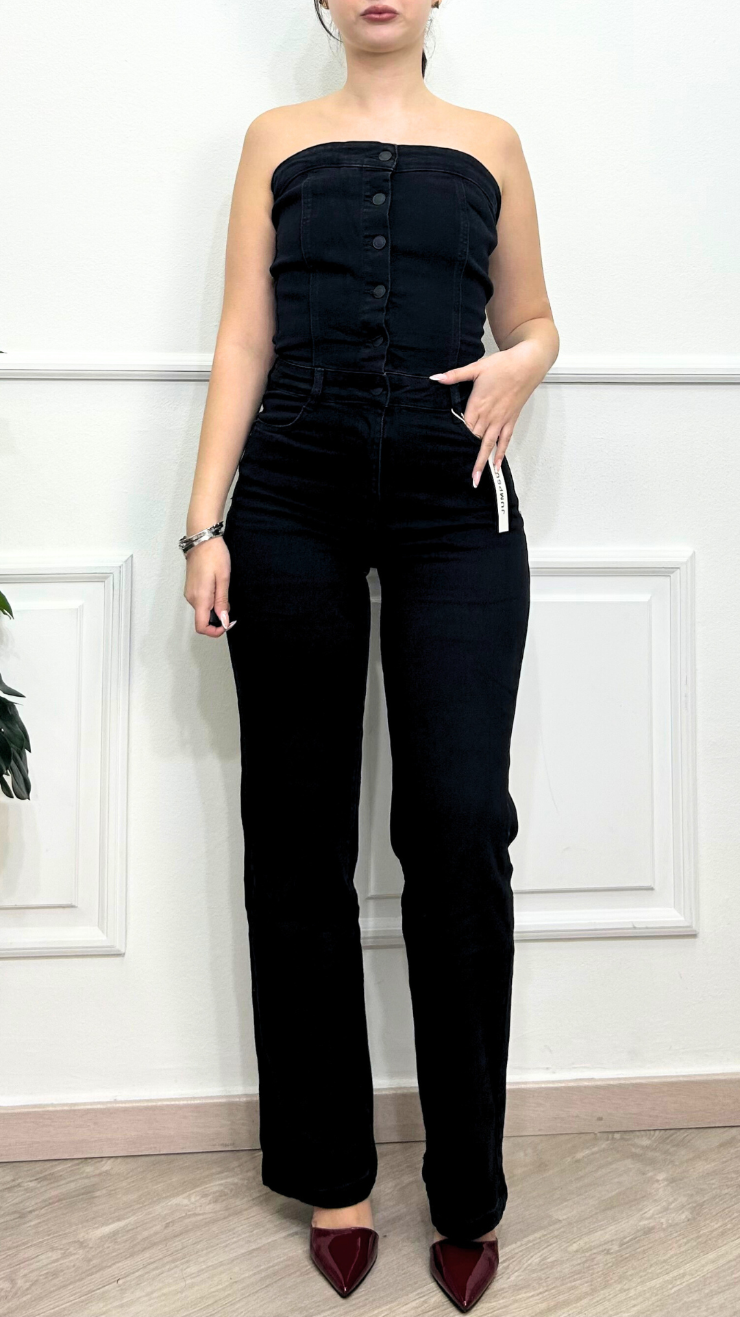 Jumpsuit Jeans - BLACK