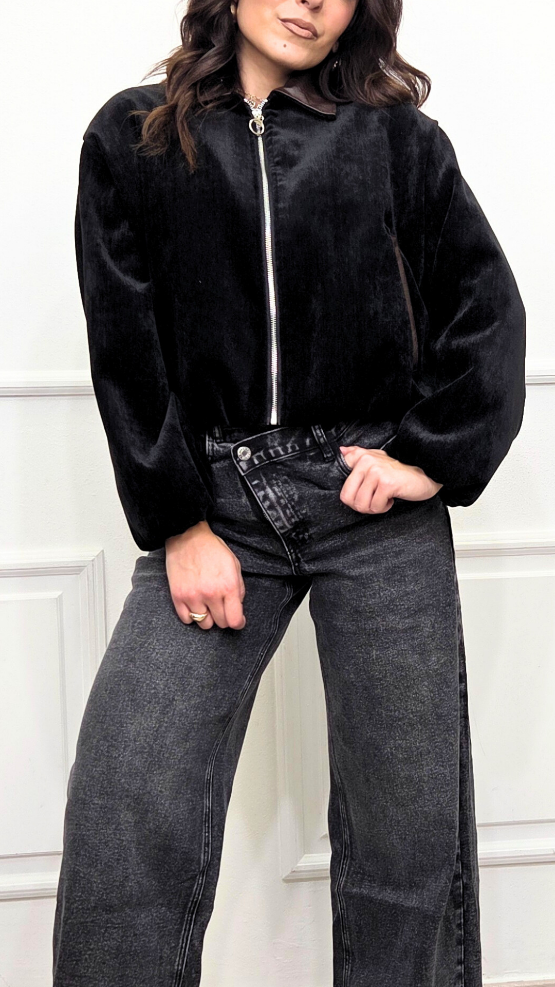 GIACCA CON CERNIERA - BLU ROYAL