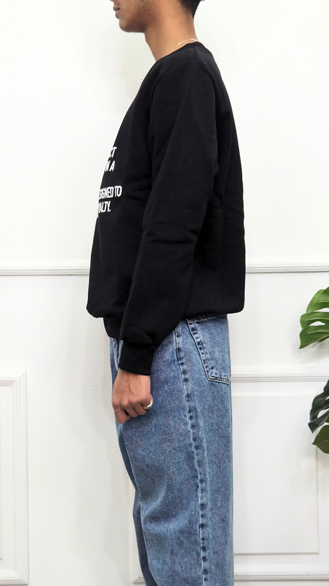 Felpa girocollo con stampa DS2