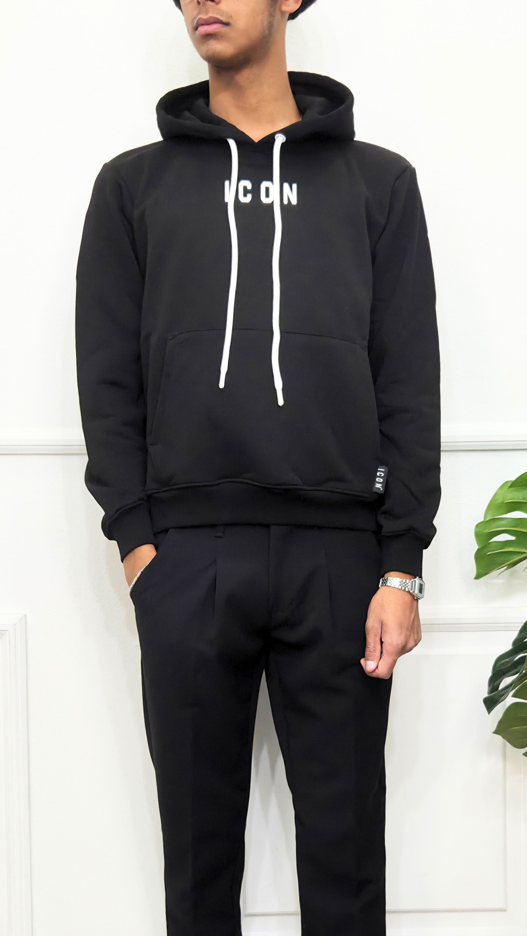 Felpa cappuccio logo piccolo - ICON