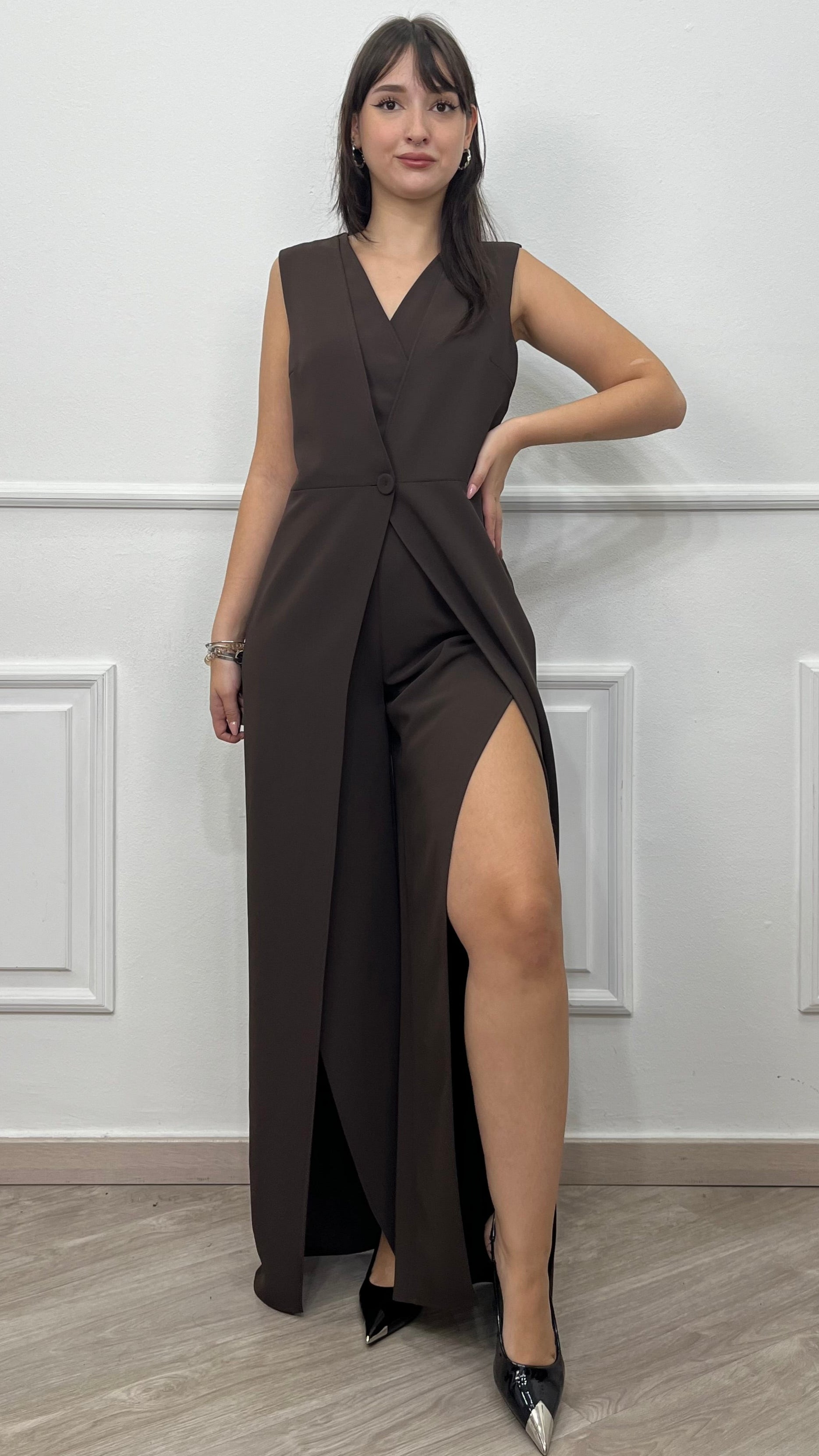 Tuta con soprabito - Brown