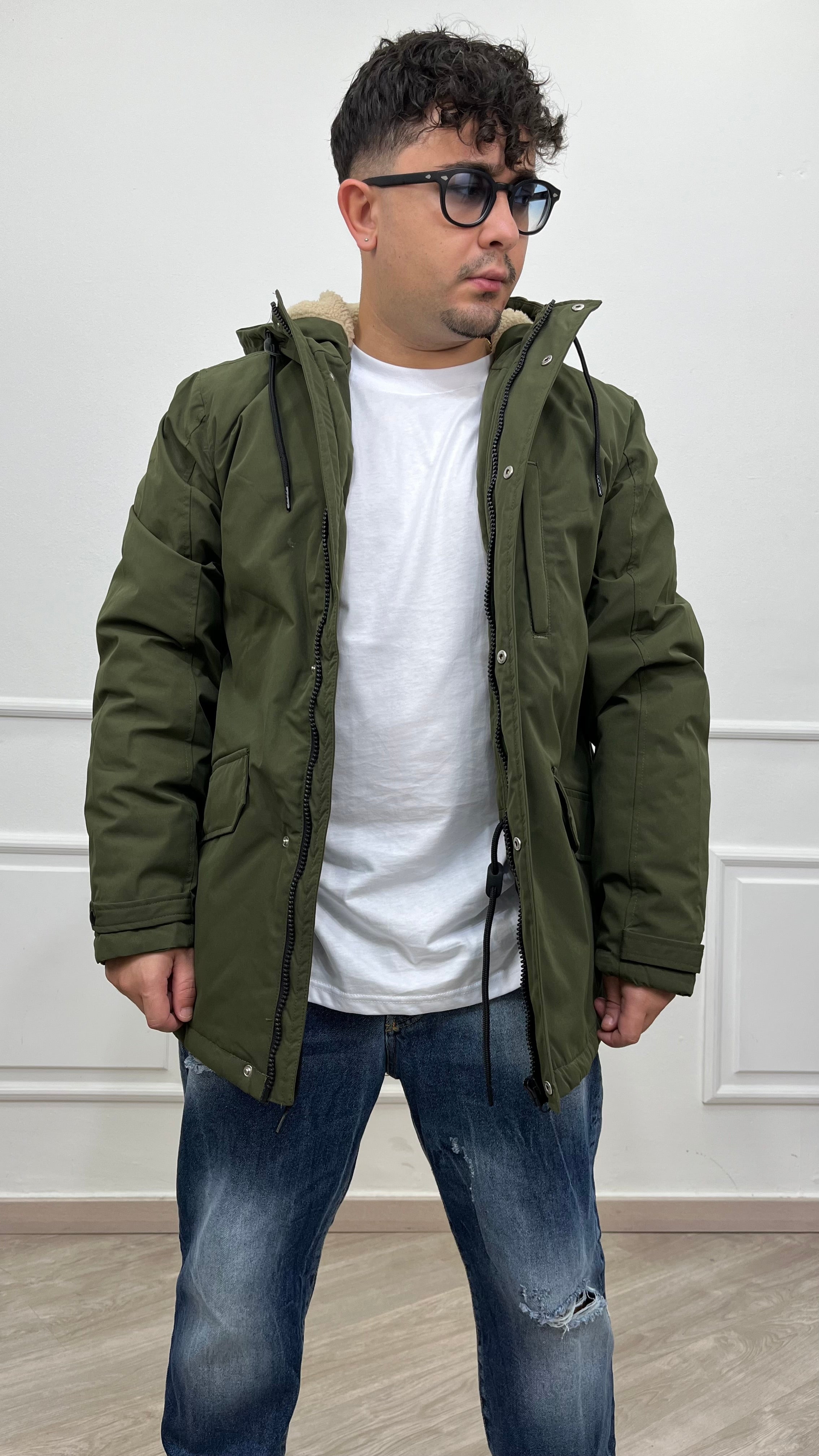 Parka con cappuccio - Green