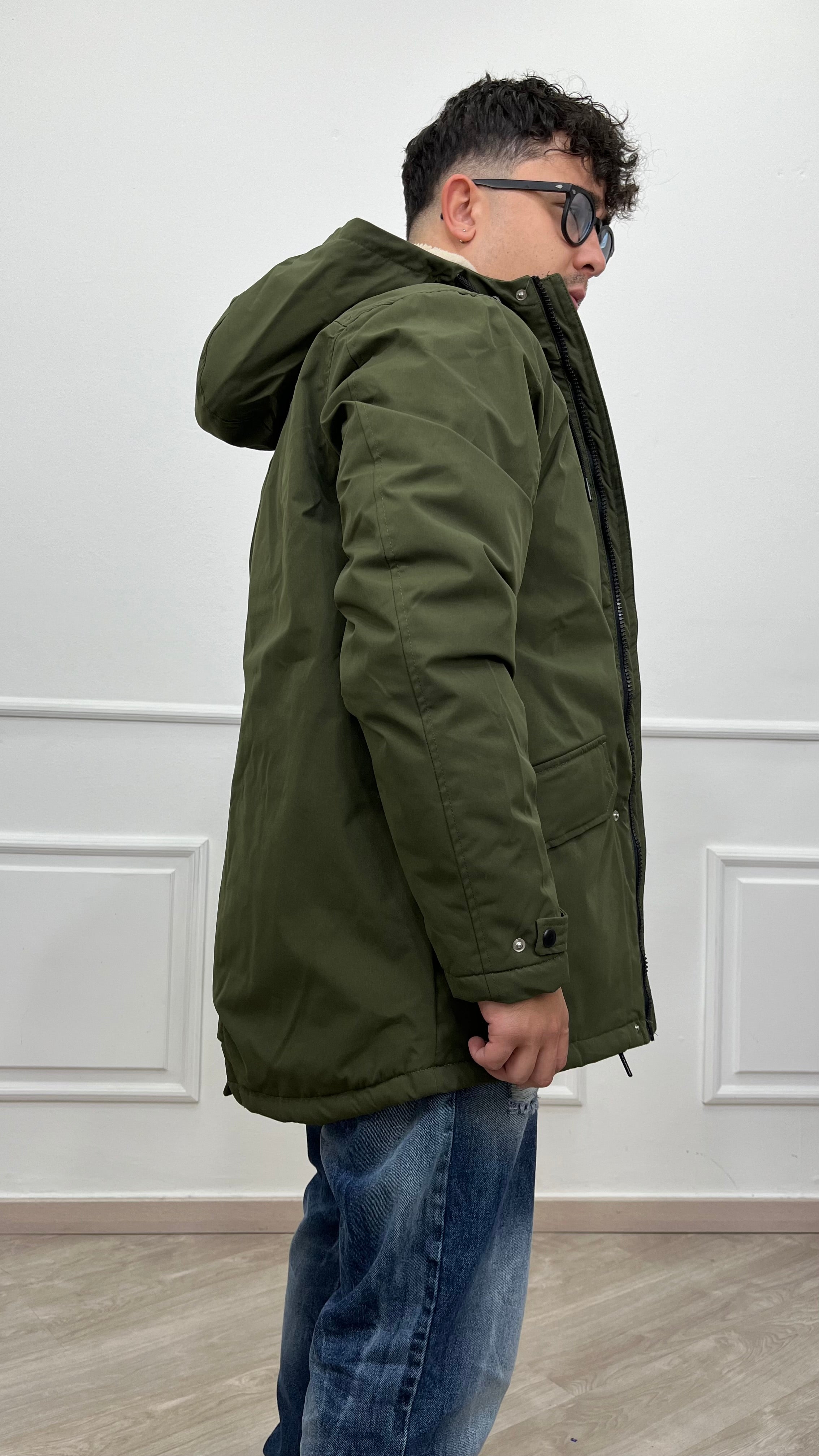 Parka con cappuccio - Green