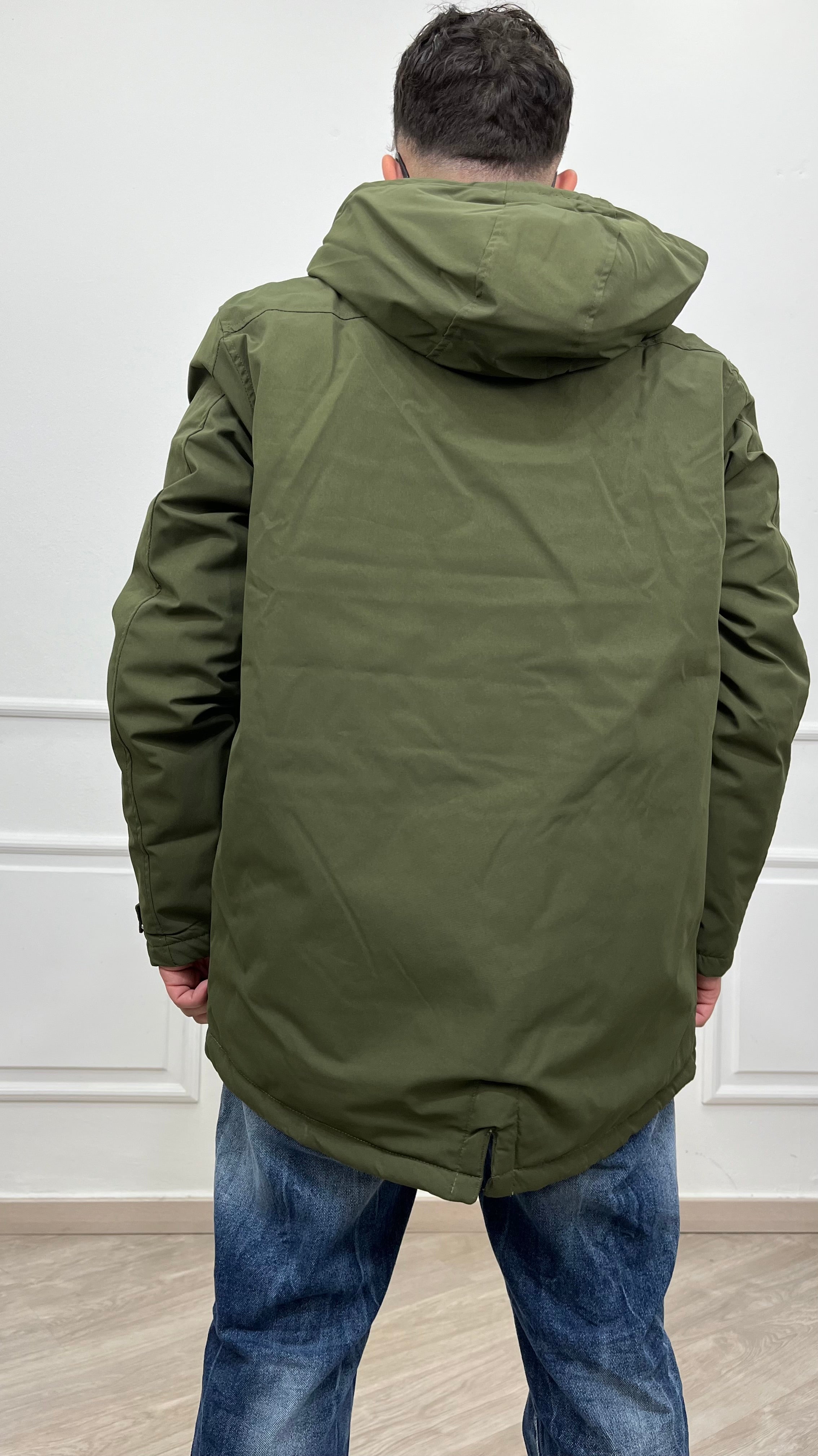 Parka con cappuccio - Green